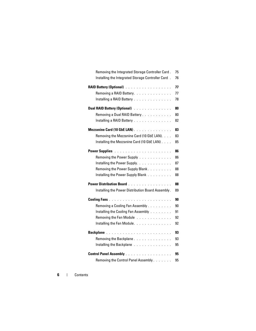 Dell C2100 owner manual Dual RAID Battery Optional Removing a Dual RAID Battery 