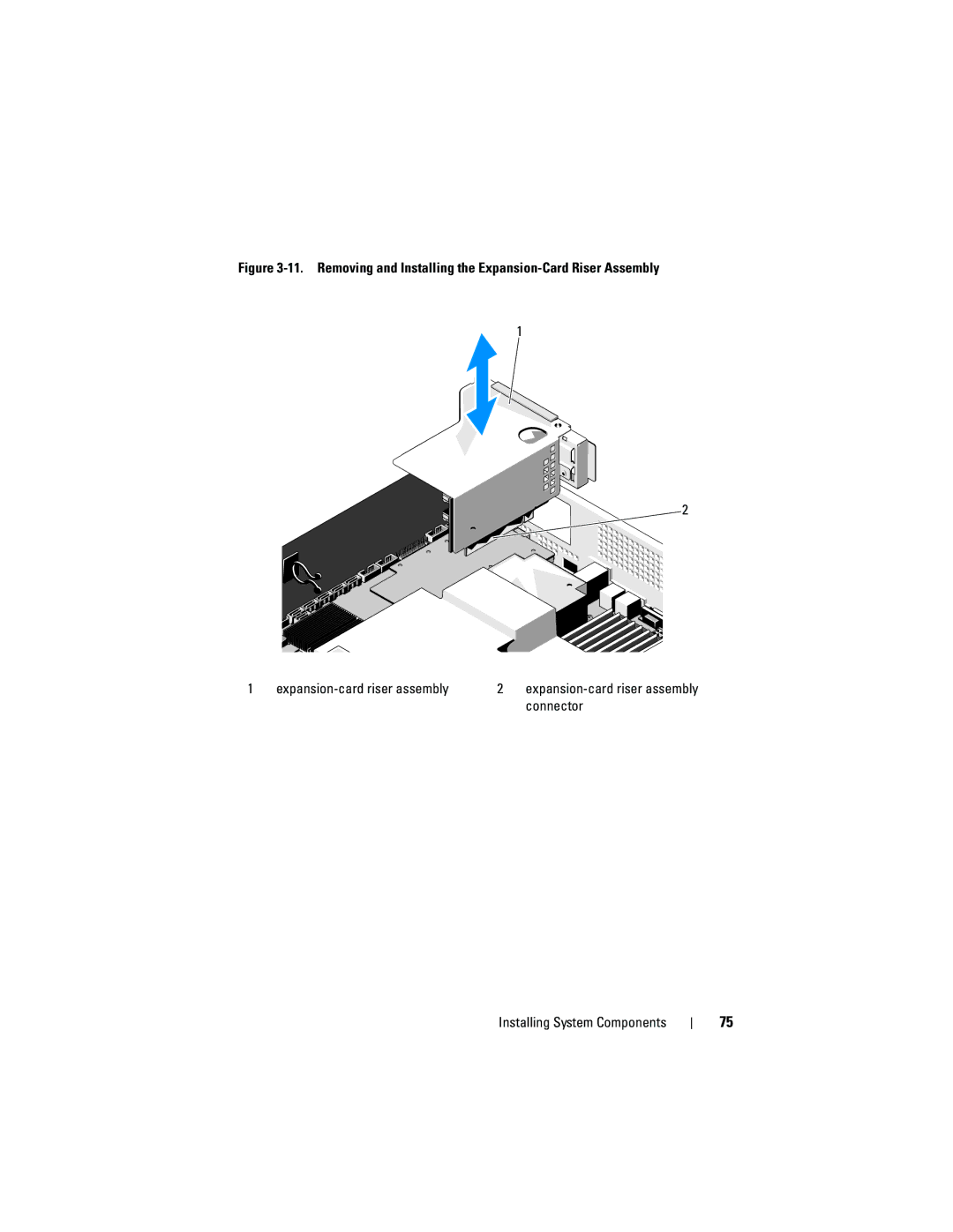 Dell C2100 owner manual Expansion-card riser assembly 