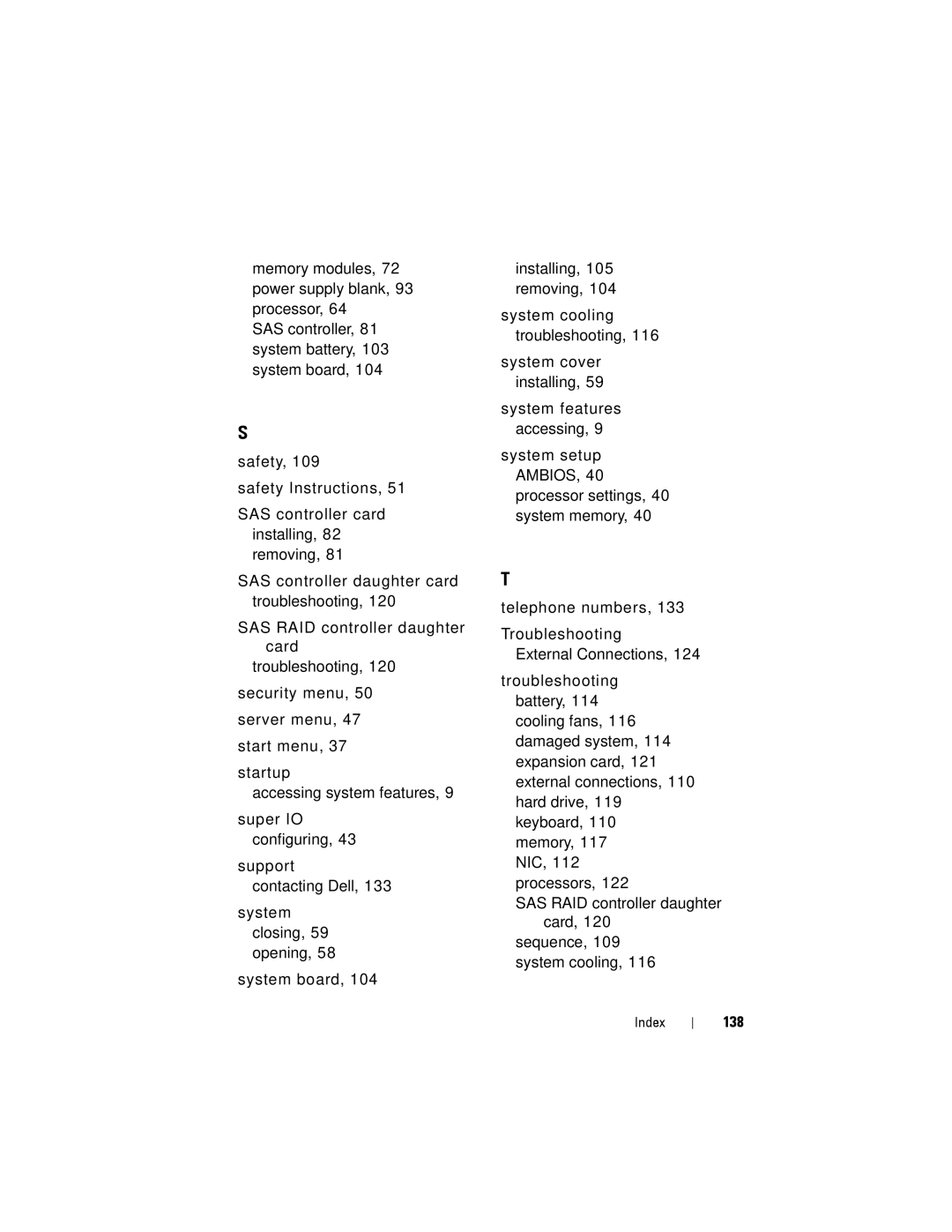 Dell C2100 owner manual 138 