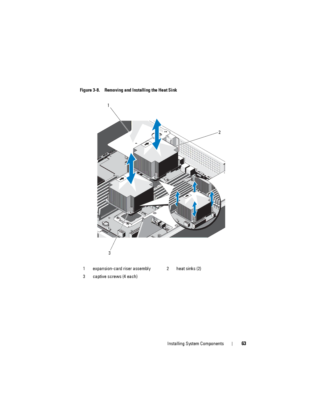 Dell C2100 owner manual Removing and Installing the Heat Sink 