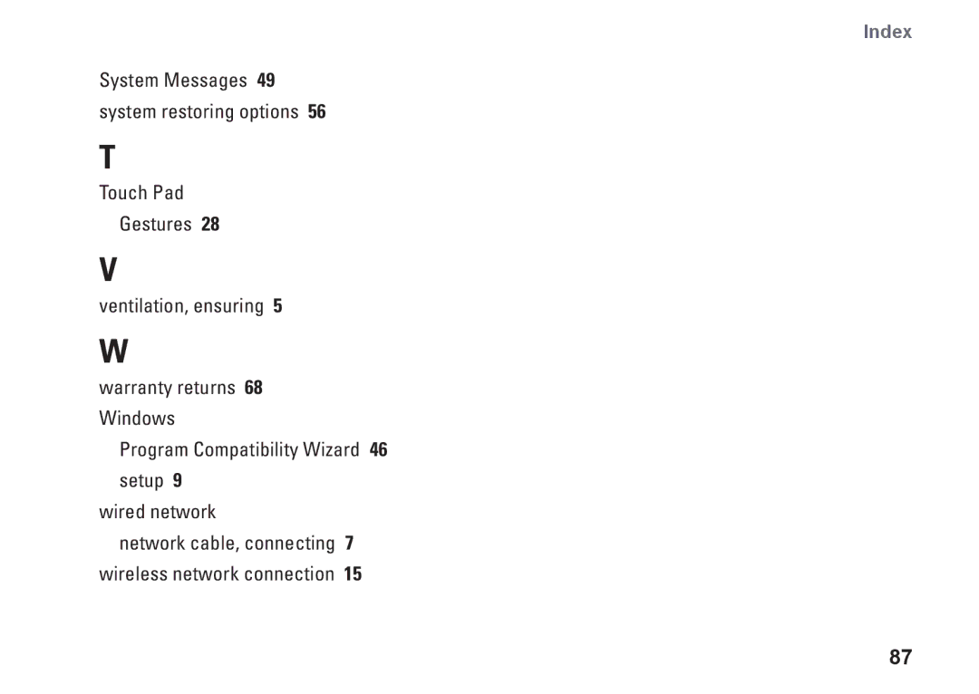 Dell P07G002, C3W6D, P07G series, M4010 setup guide Network cable, connecting 7 wireless network connection 