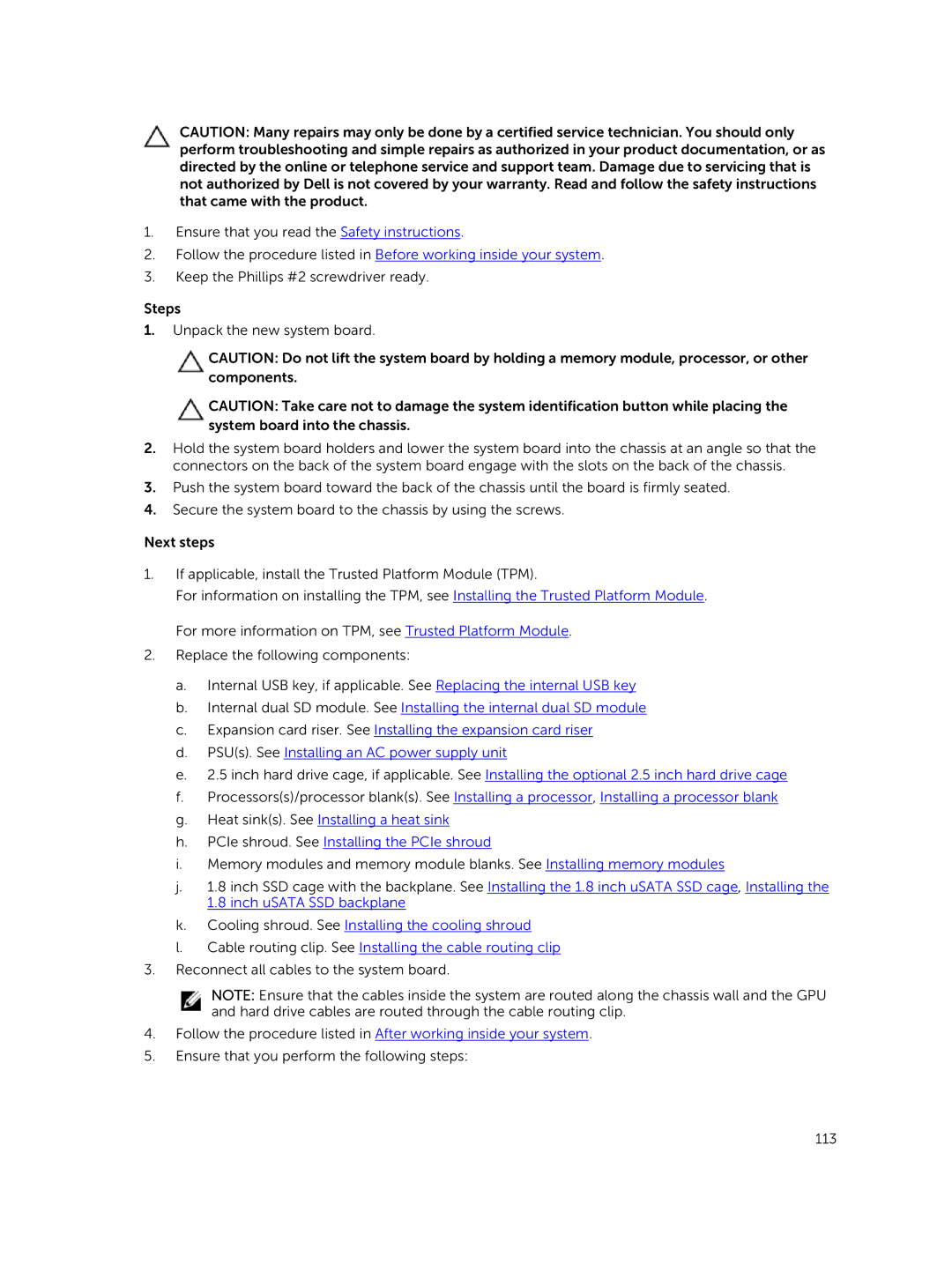 Dell C4130 owner manual Ensure that you read the Safety instructions 