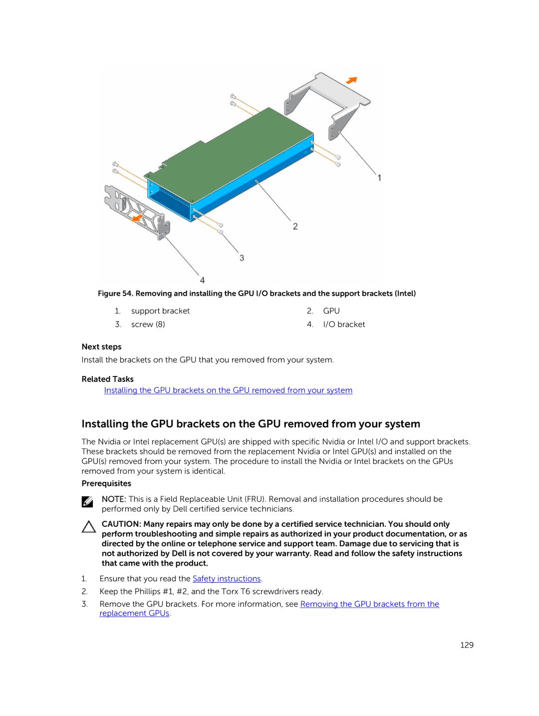 Dell C4130 owner manual Gpu 