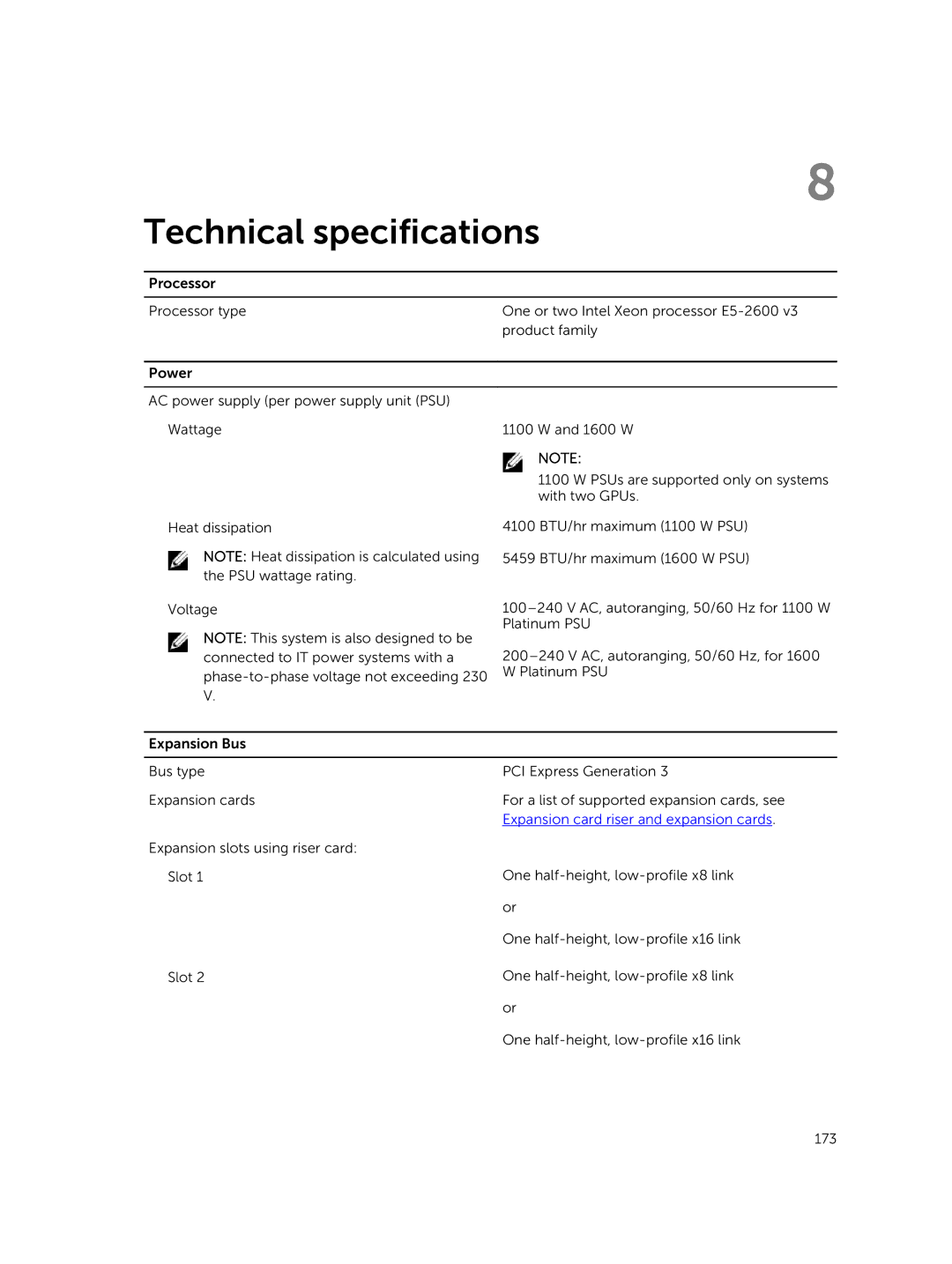 Dell C4130 owner manual Technical specifications 