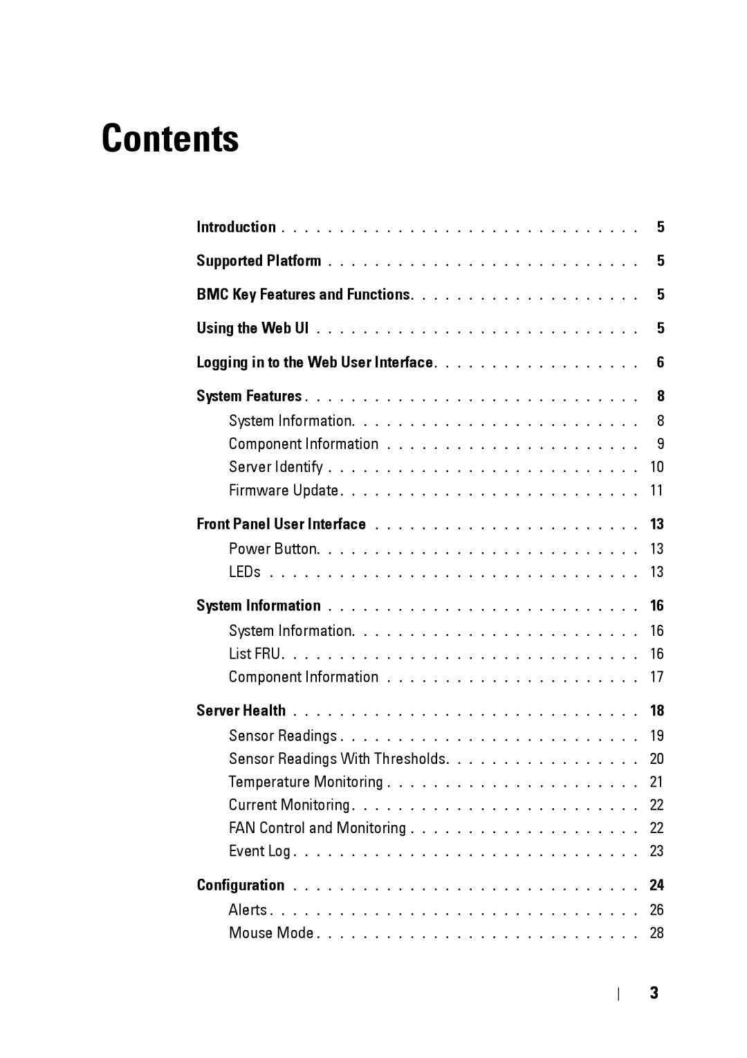 Dell C5220 manual Contents 