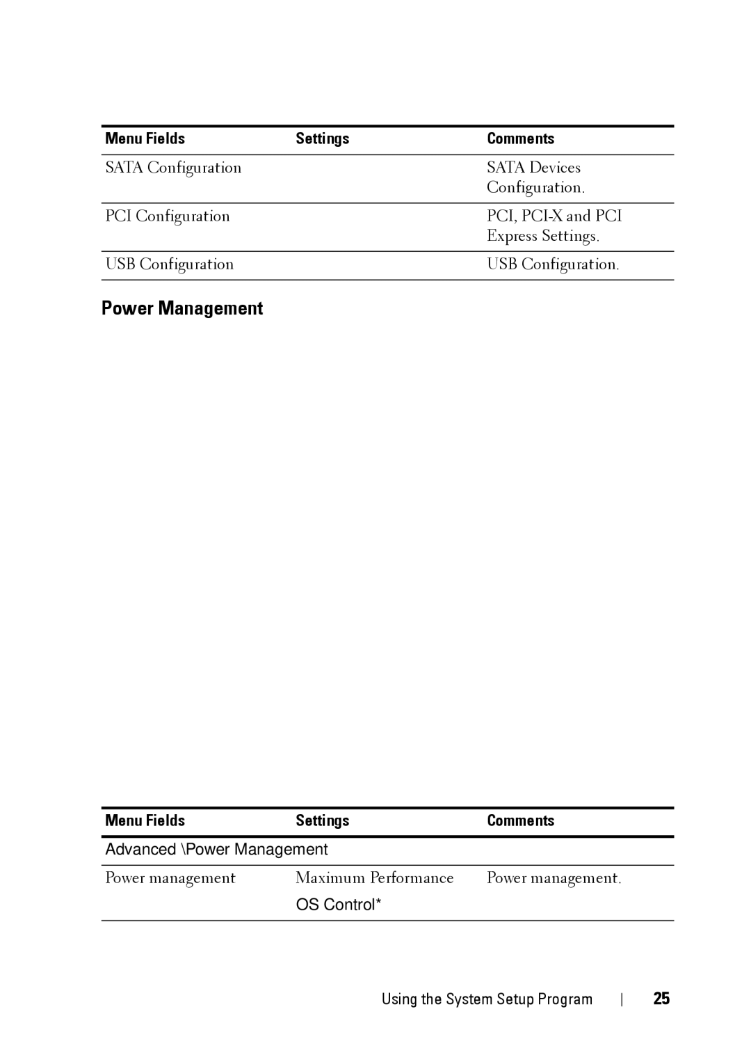 Dell C5220 owner manual Power Management 