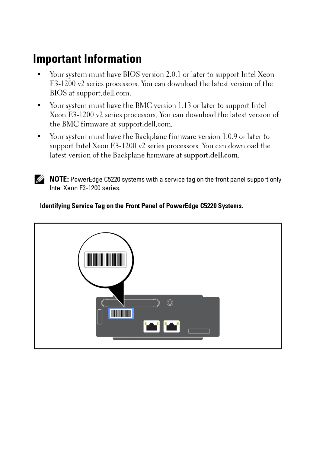 Dell C5220 owner manual Important Information 