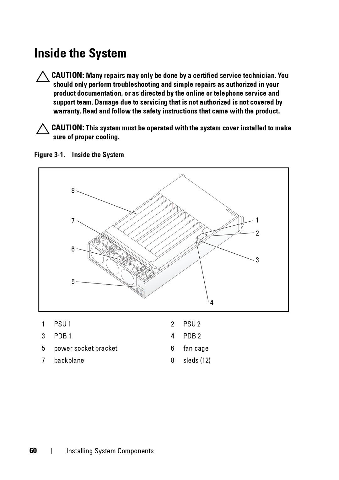 Dell C5220 owner manual Inside the System 