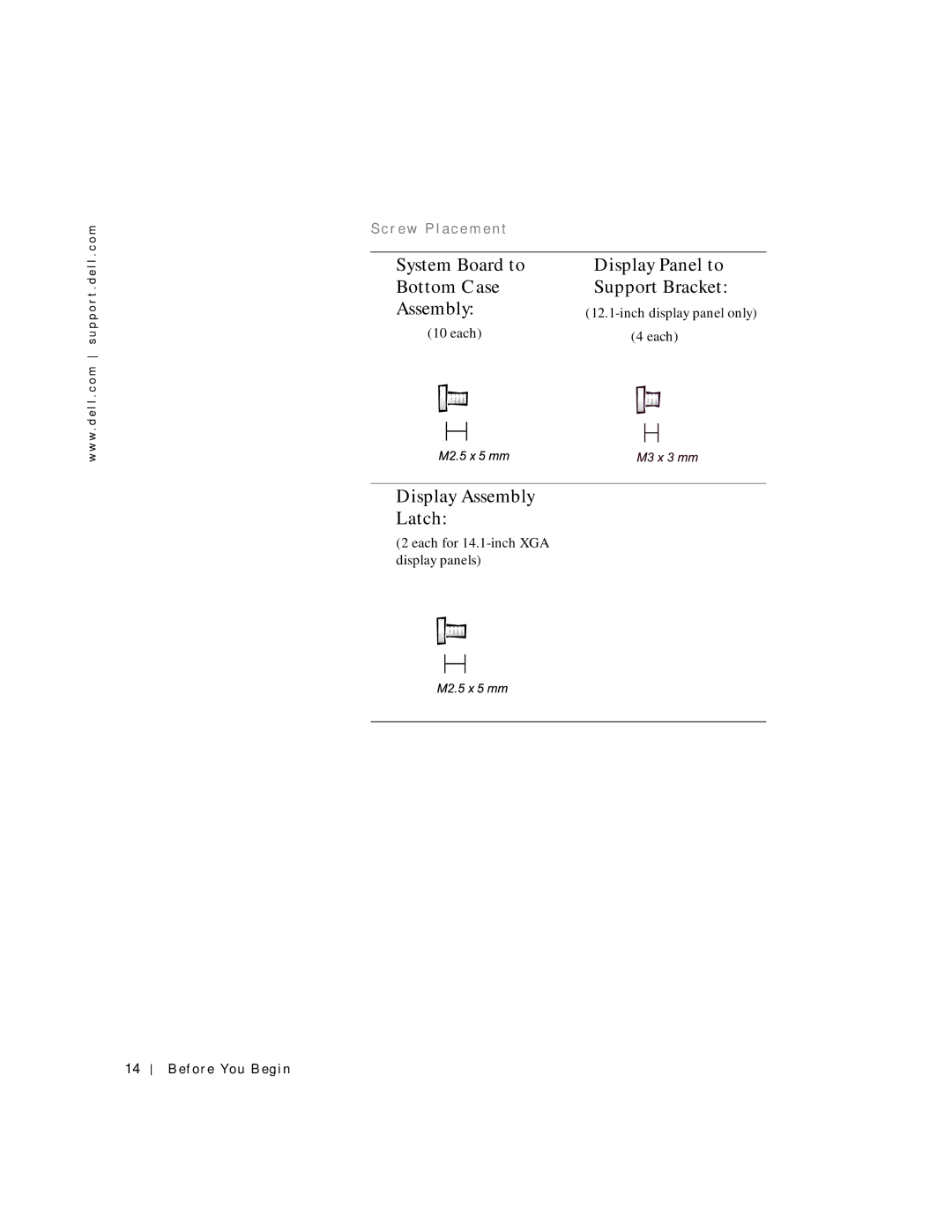 Dell C600 service manual Display Assembly Latch 