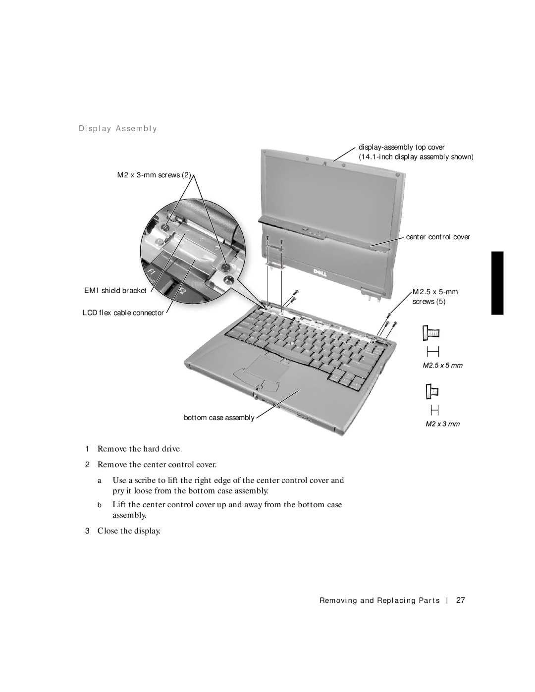 Dell C600 service manual S p l a y a s s e m b l y 