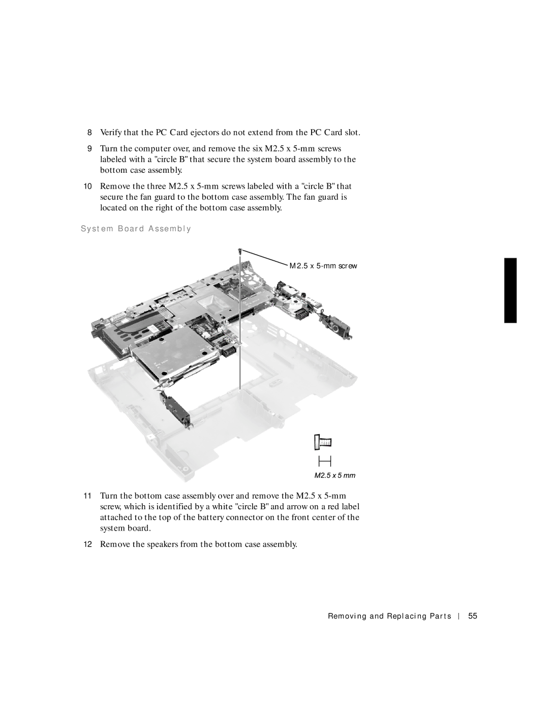 Dell C600 service manual S t e m B o a r d a s s e m b l y 