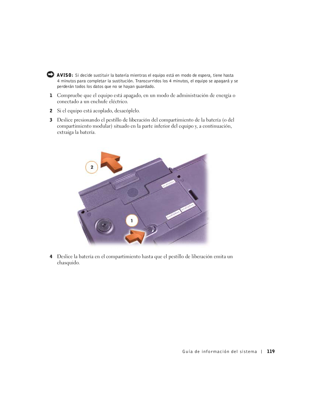 Dell C510, C610 manual Guía de información del sistema 119 