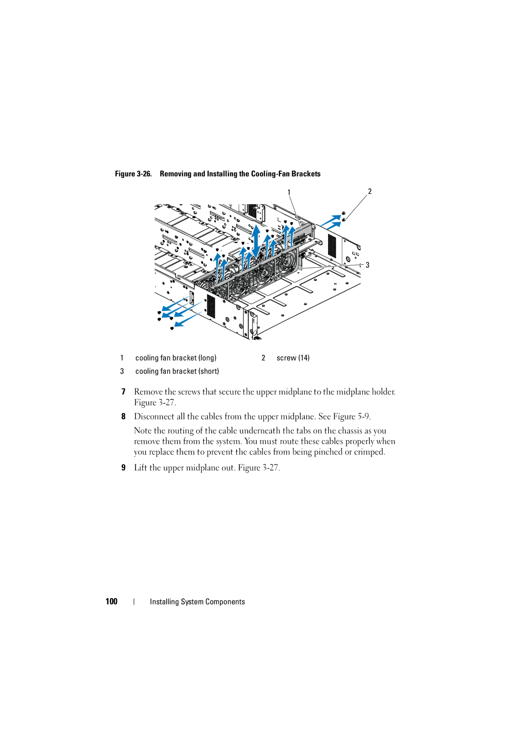 Dell C6100 owner manual Cooling fan bracket short 