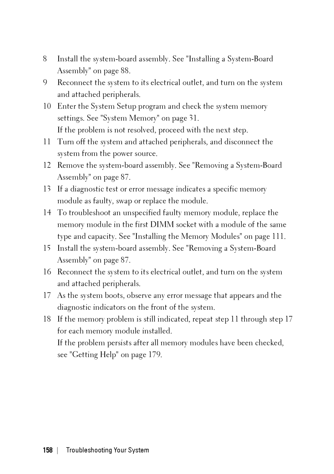 Dell C6145 manual Troubleshooting Your System 