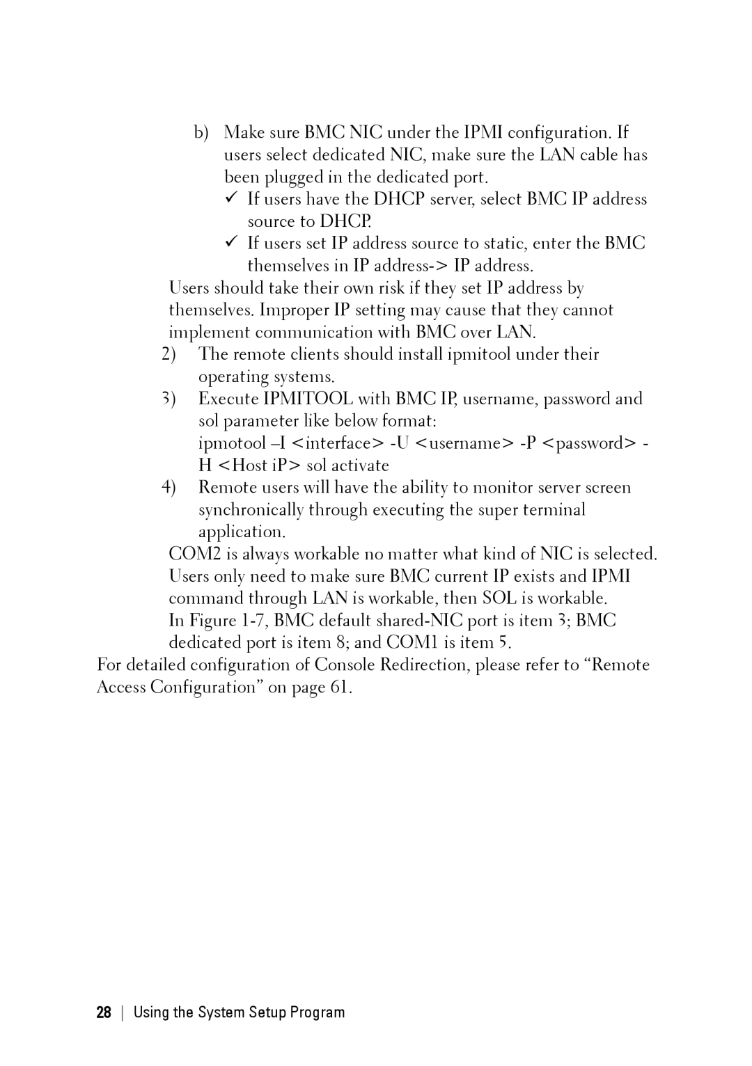 Dell C6145 manual Using the System Setup Program 