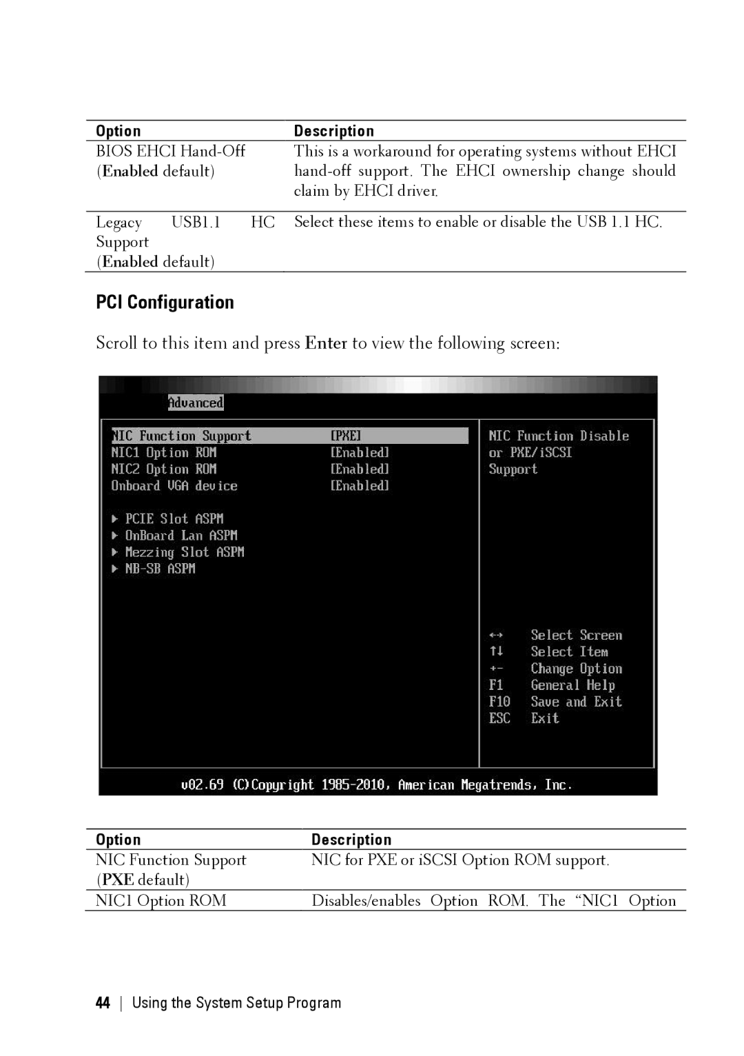 Dell C6145 manual PCI Configuration 