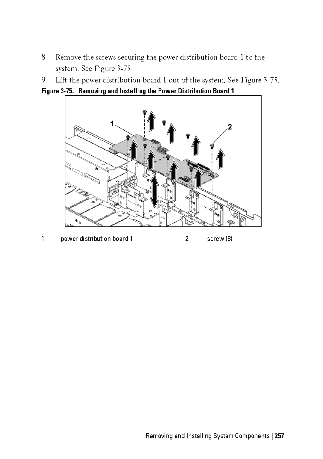 Dell C6220 II owner manual Removing and Installing the Power Distribution Board, Power distribution board 