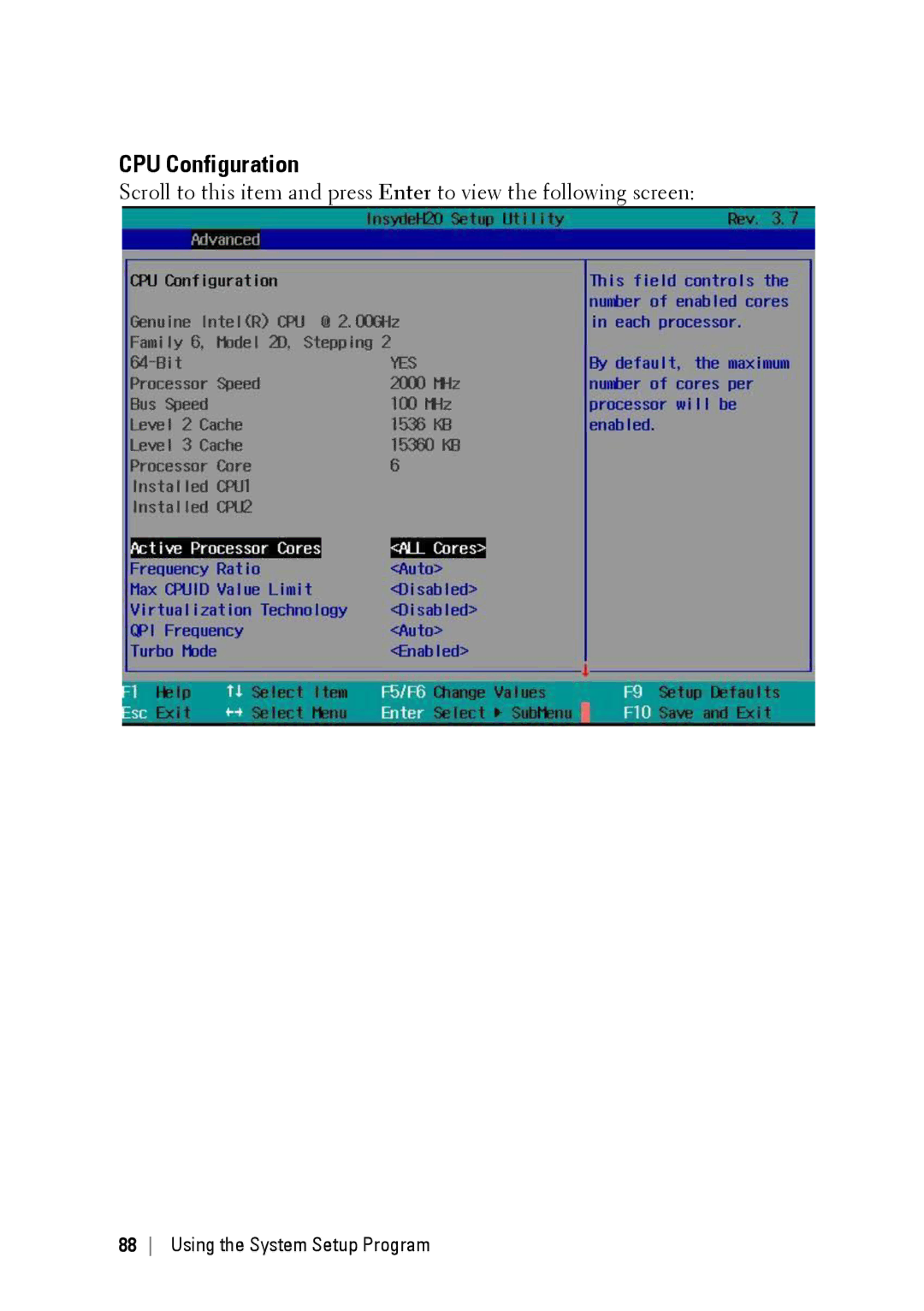 Dell C6220 II owner manual CPU Configuration 