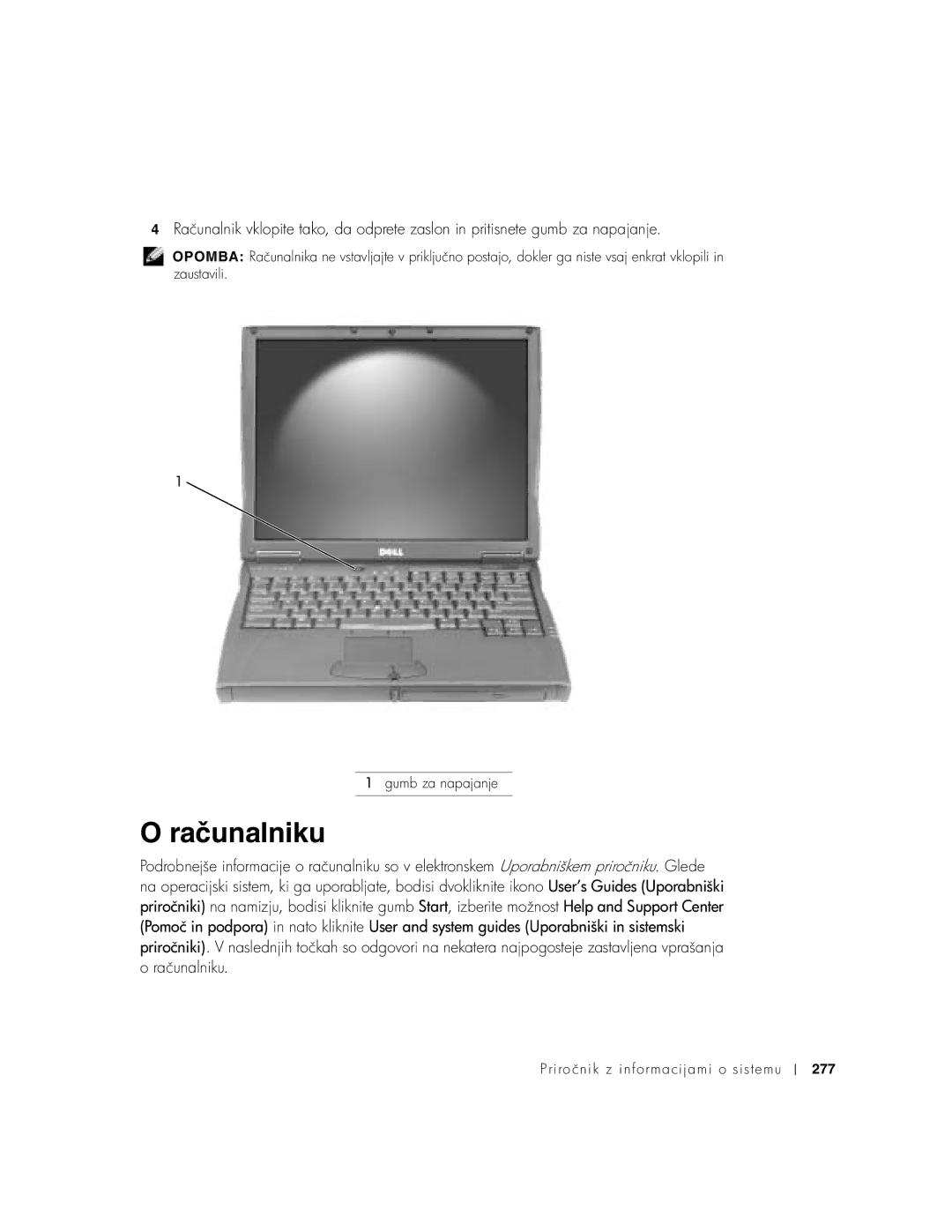 Dell C540, C640 manual Računalniku 