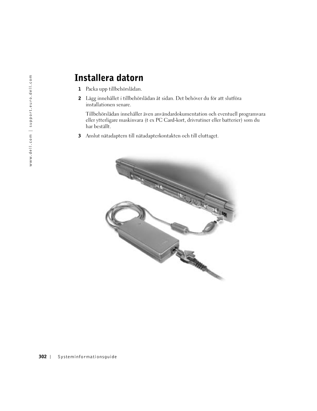 Dell C640, C540 manual Installera datorn 