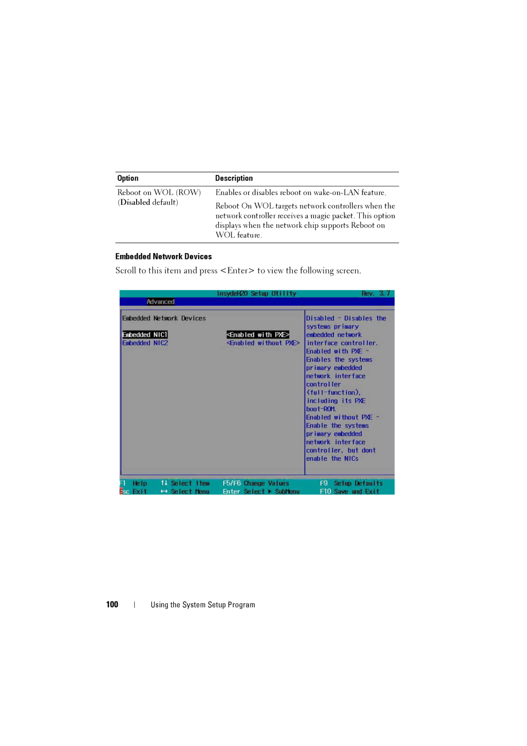 Dell C8000 owner manual Embedded Network Devices, 100 