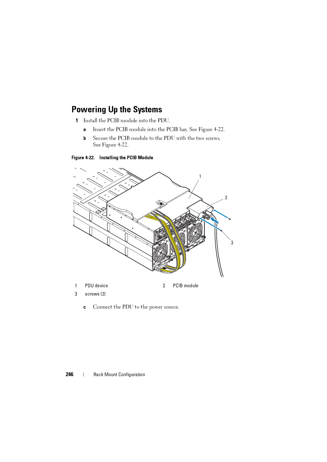 Dell C8000 owner manual Powering Up the Systems, 246 