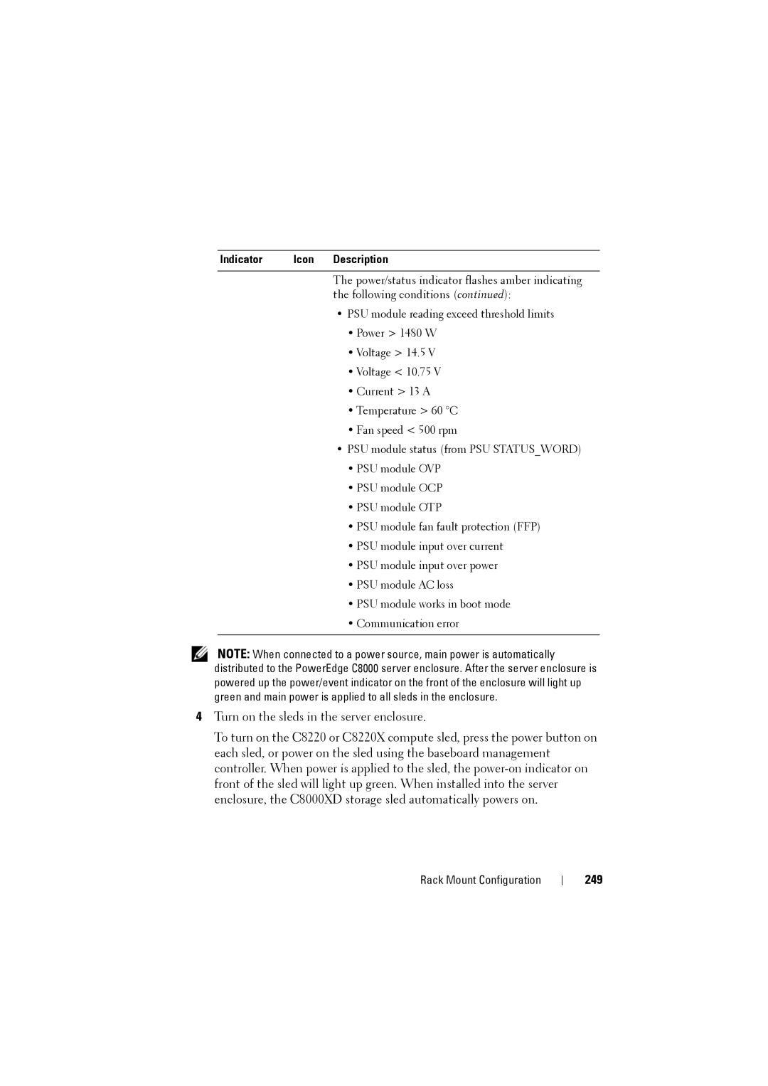 Dell C8000 owner manual 249 