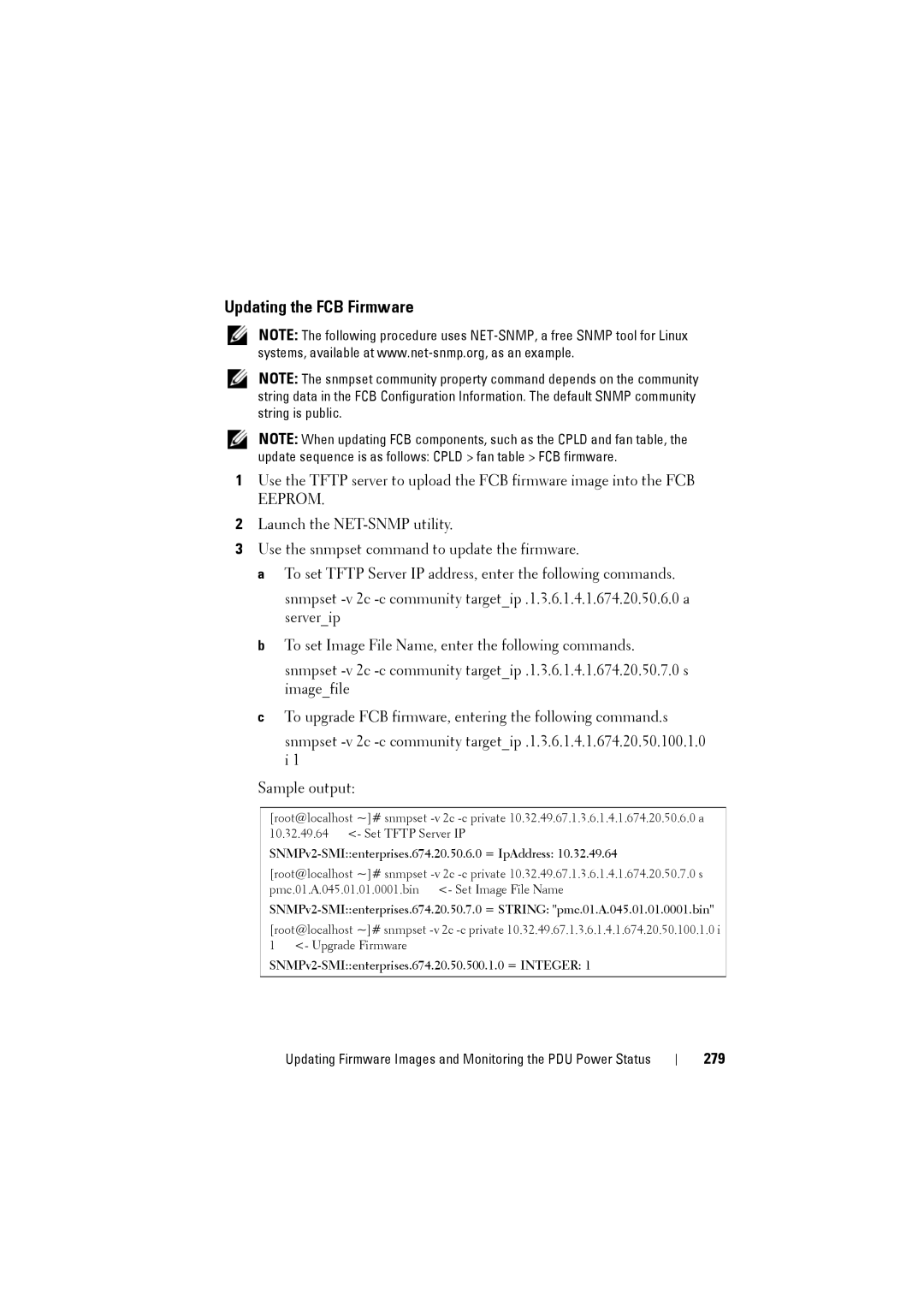 Dell C8000 owner manual Updating the FCB Firmware, 279 