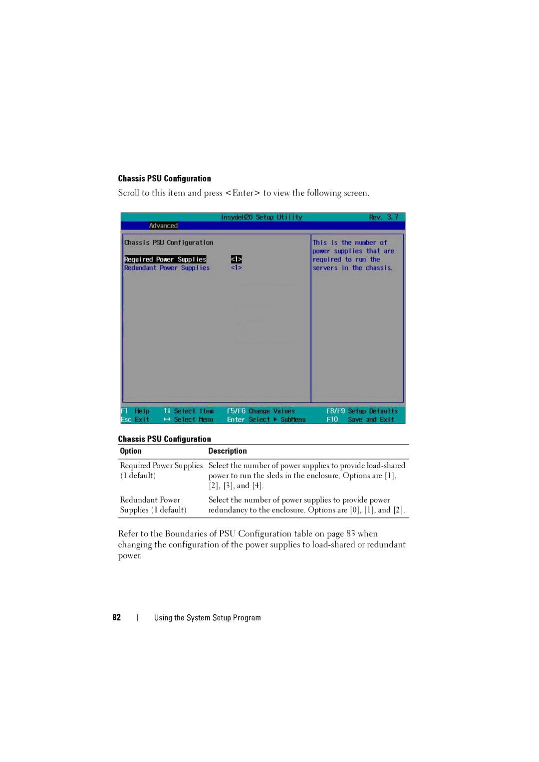 Dell C8000 owner manual Chassis PSU Configuration 