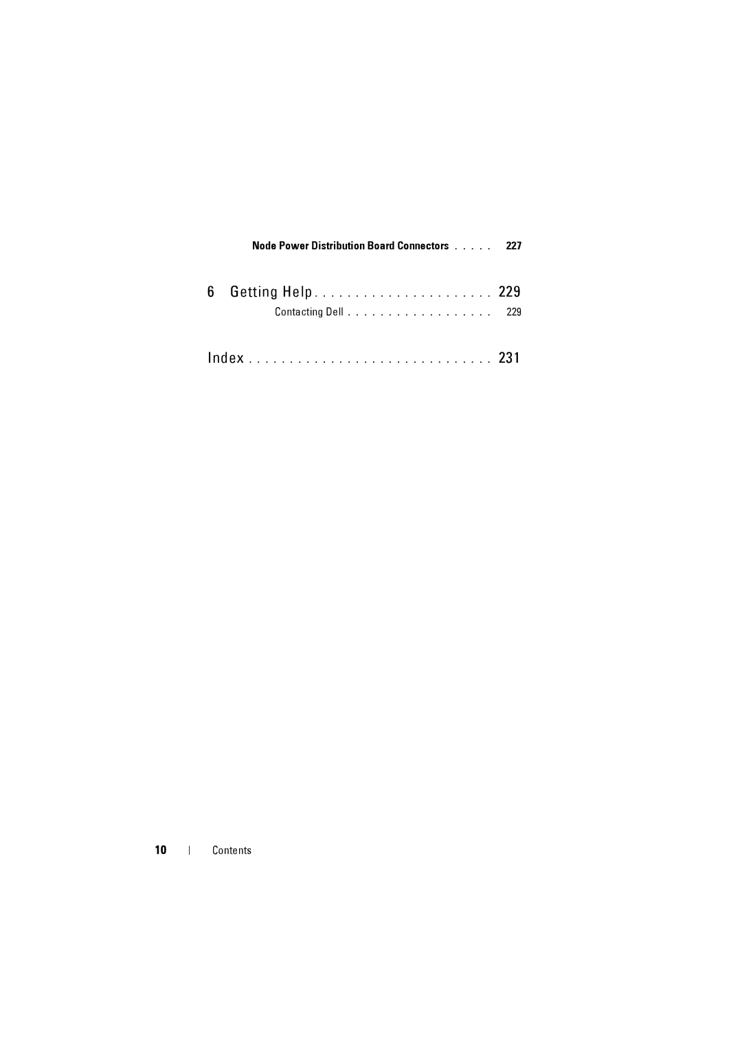 Dell C8220 owner manual Node Power Distribution Board Connectors 