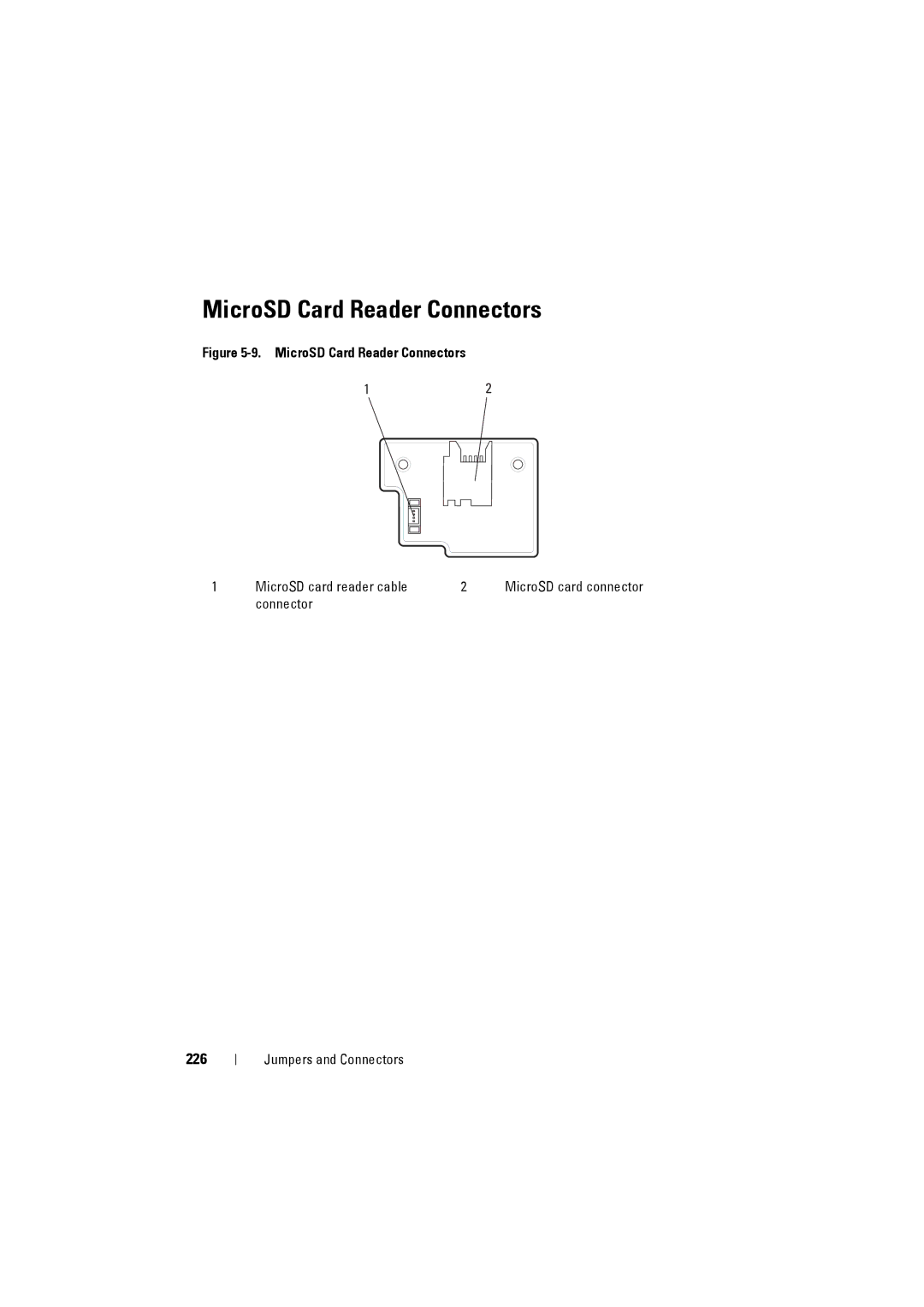 Dell C8220 owner manual MicroSD Card Reader Connectors, 226 