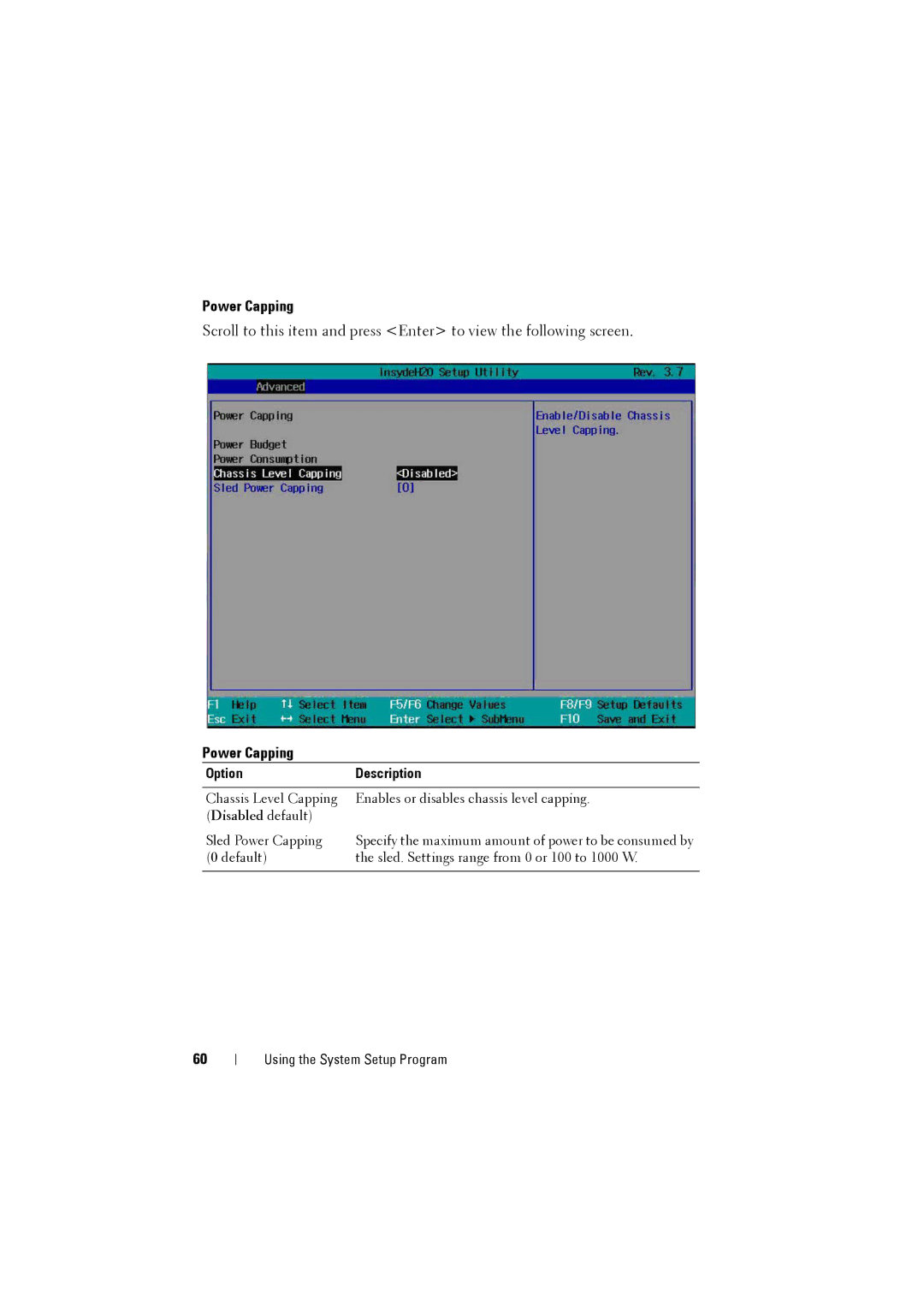 Dell C8220 owner manual Power Capping 