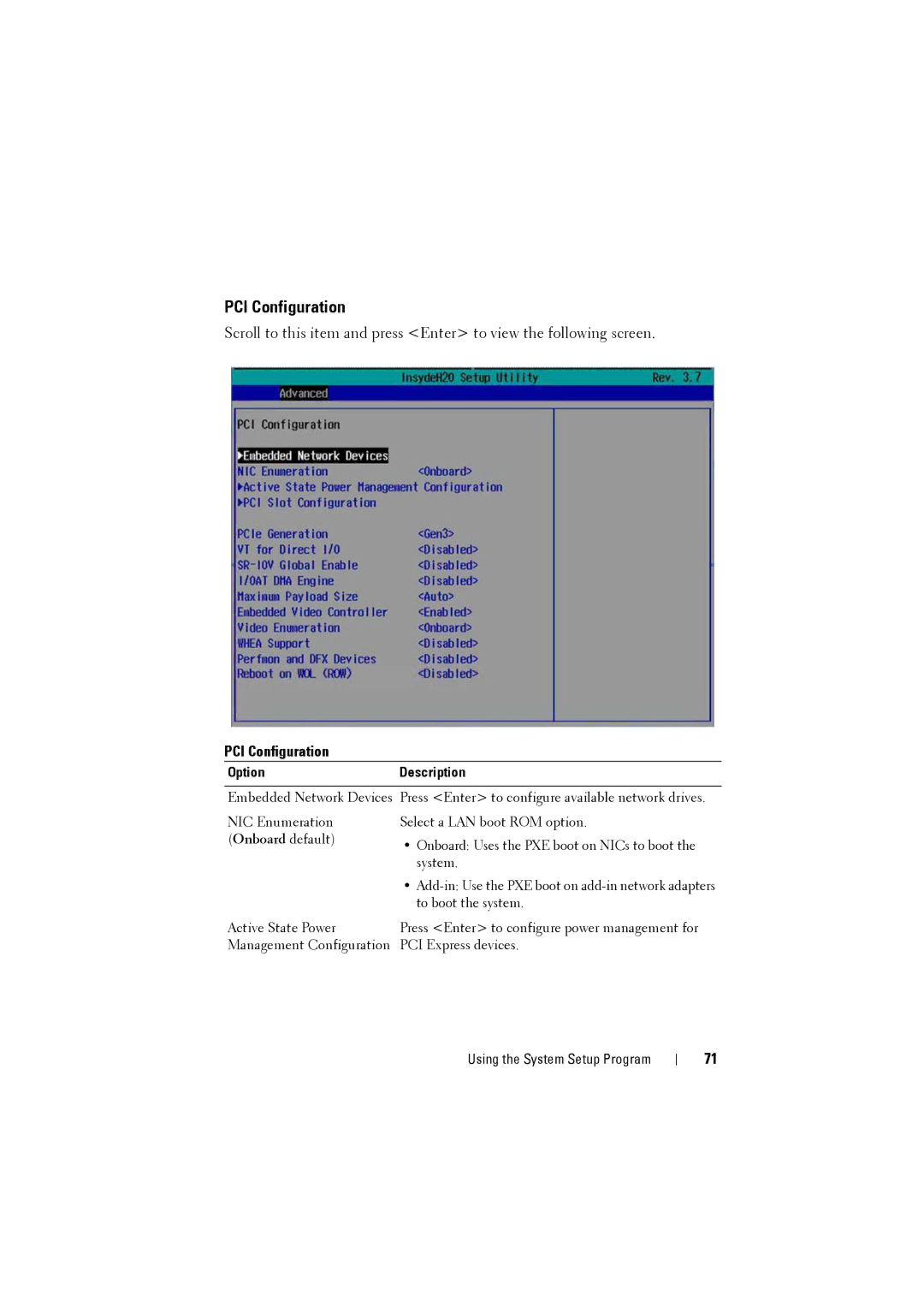 Dell C8220 owner manual PCI Configuration 