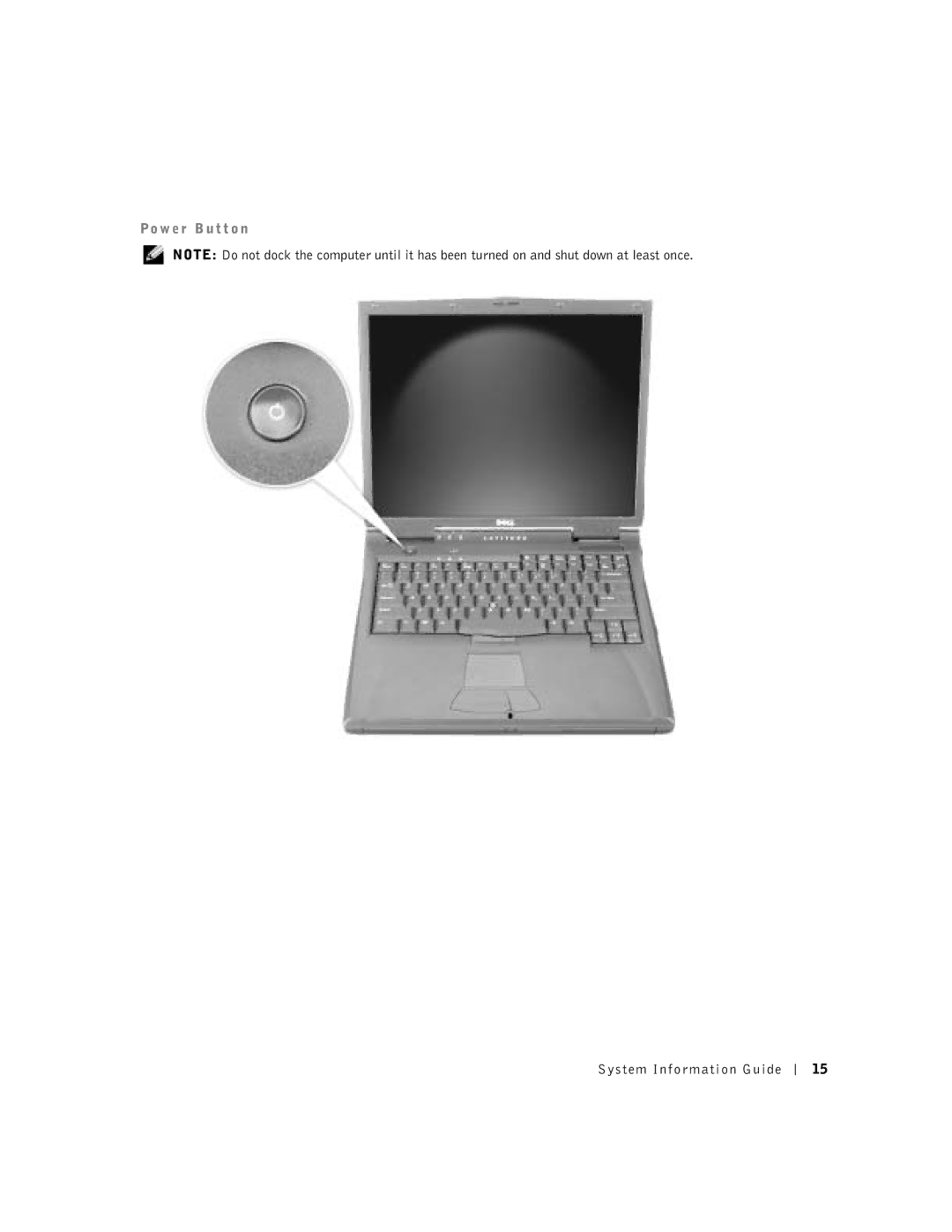 Dell C840 manual W e r B u t t o n 