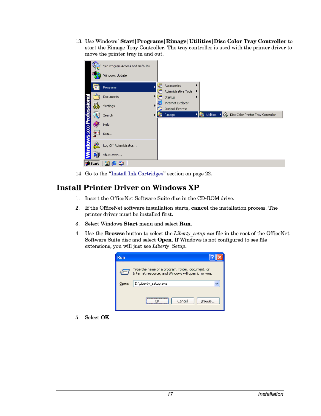 Dell CDPR3 manual Install Printer Driver on Windows XP 