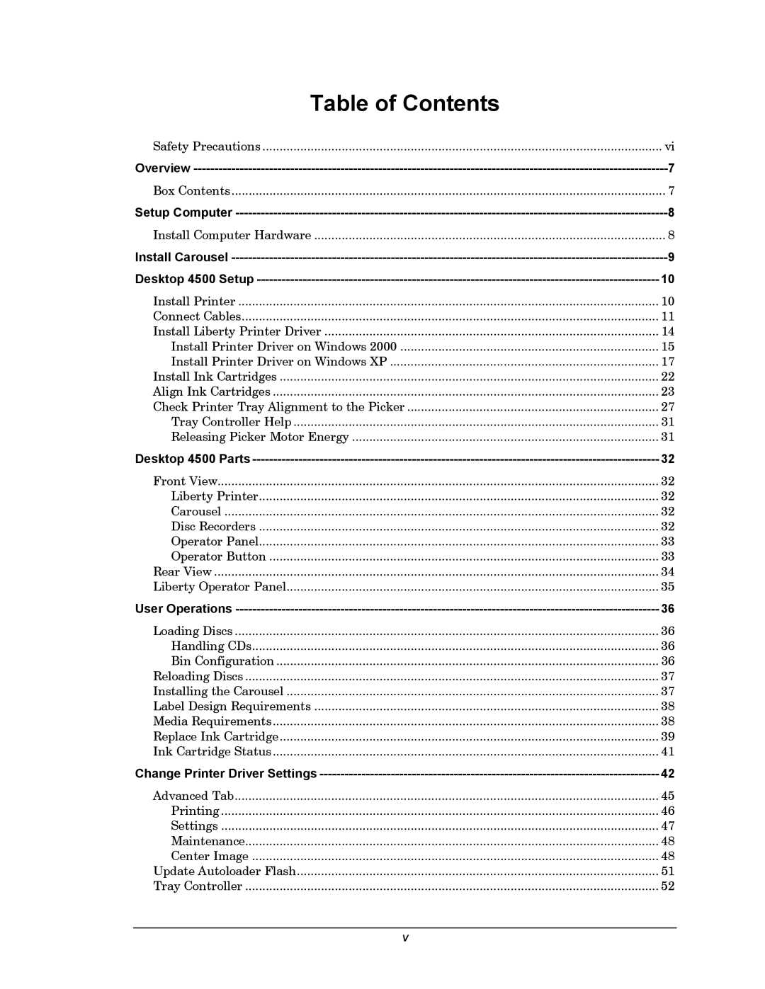 Dell CDPR3 manual Table of Contents 