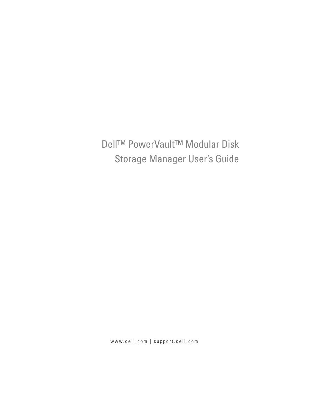 Dell Computer Drive manual Dell PowerVault Modular Disk Storage Manager User’s Guide 