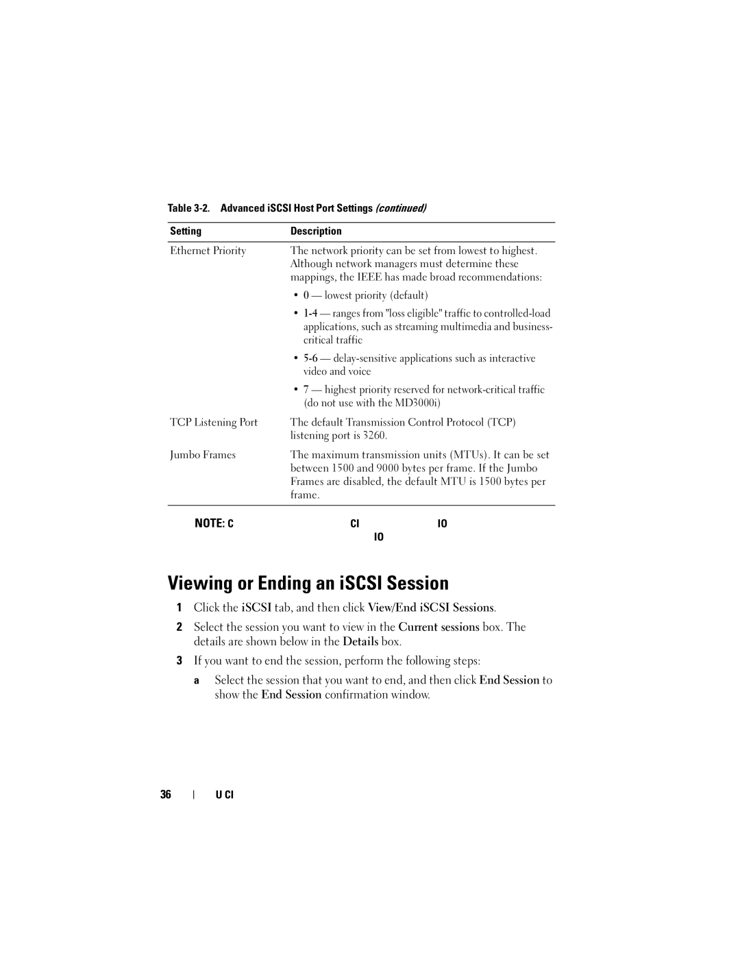 Dell Computer Drive manual Viewing or Ending an iSCSI Session, Lowest priority default 