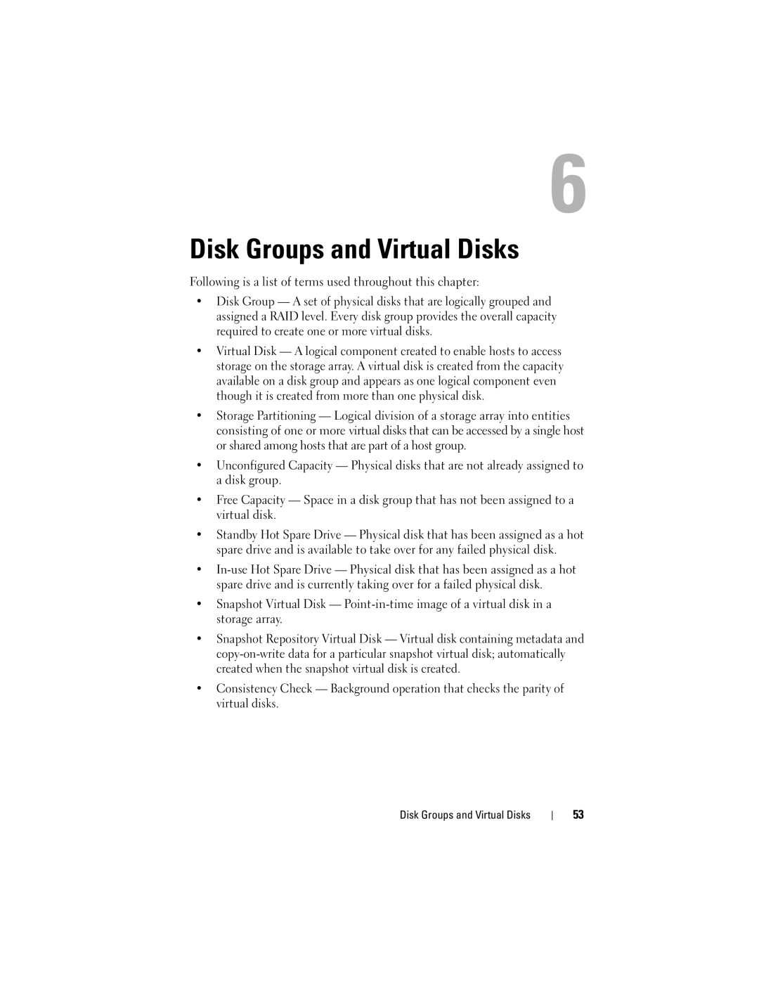 Dell Computer Drive manual Disk Groups and Virtual Disks 