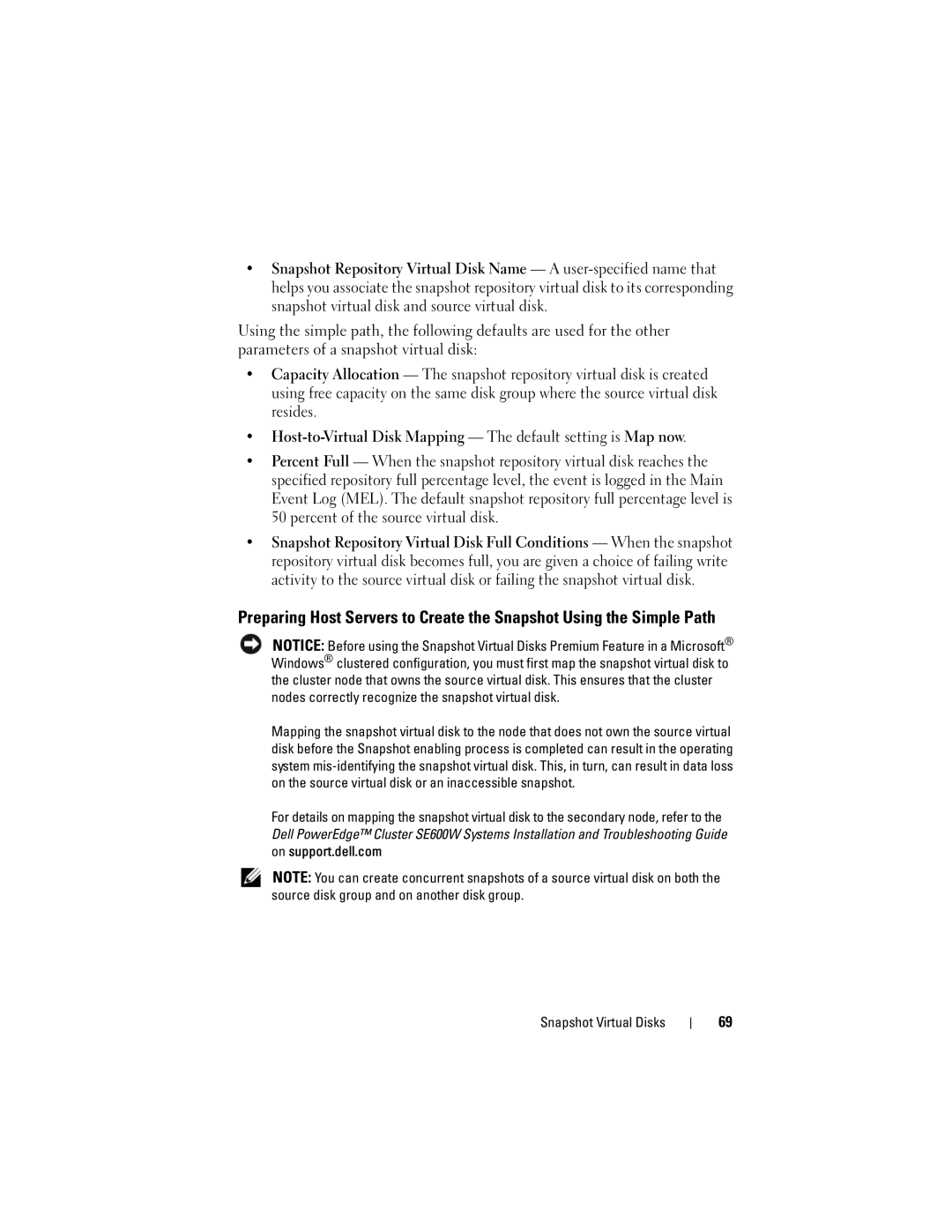 Dell Computer Drive manual Host-to-Virtual Disk Mapping The default setting is Map now 