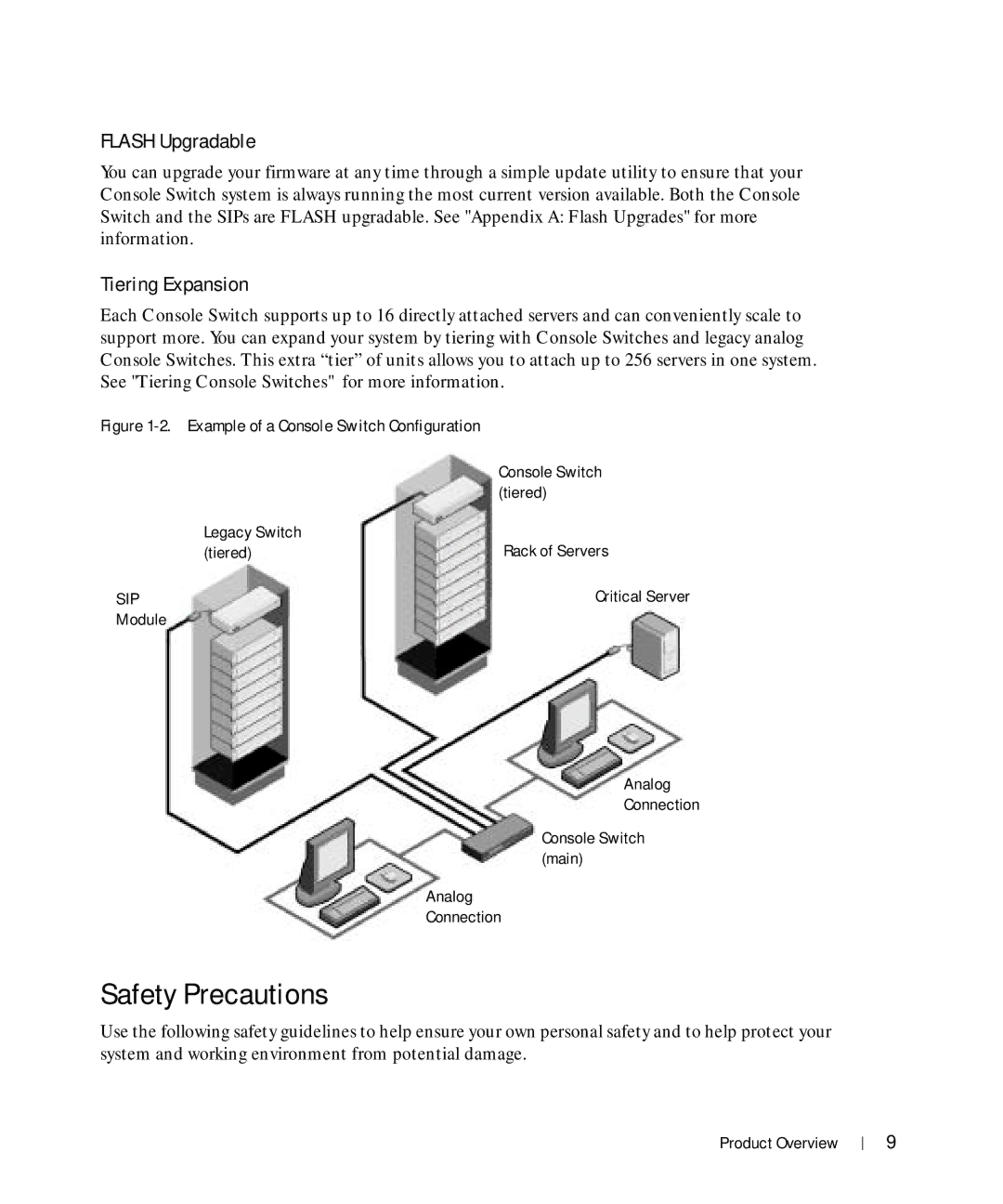 Dell Console Switch manual Safety Precautions, Flash Upgradable, Tiering Expansion 