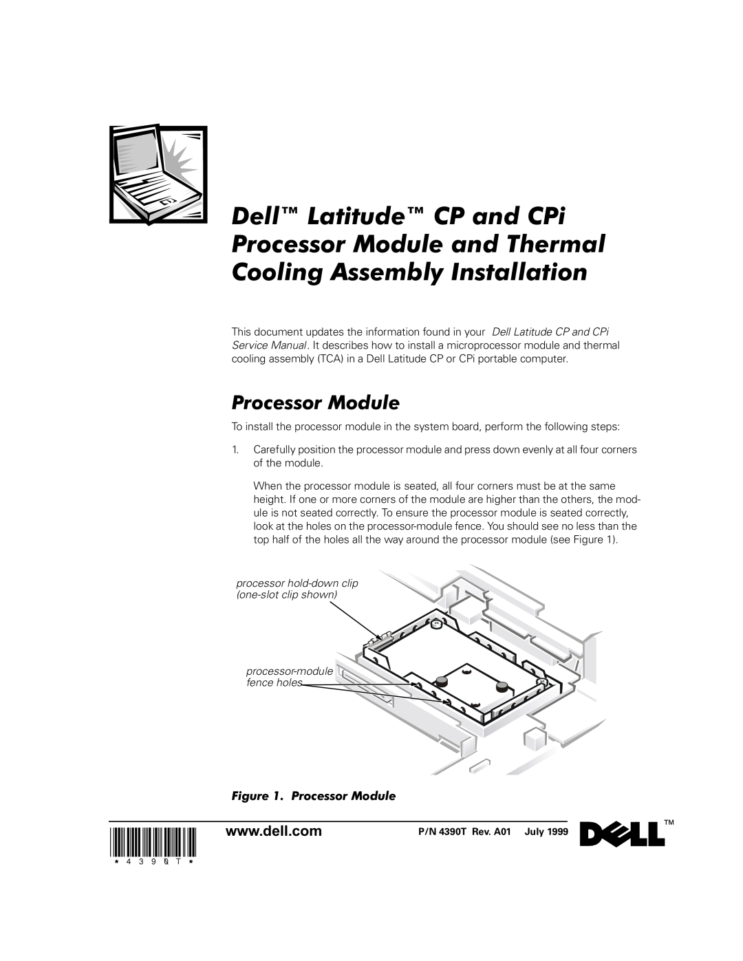 Dell CPI service manual LJXUH3URFHVVRU0RGXOH, Zzzghoofrp 