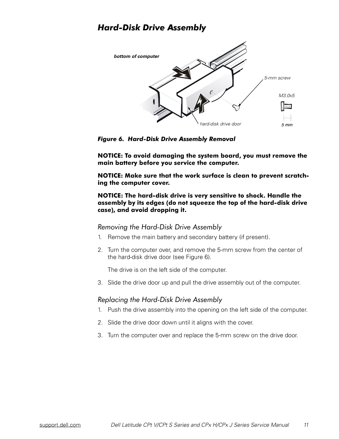 Dell CPx H/CPx J Series, CPt V/CPt S Series manual Bottom of computer 