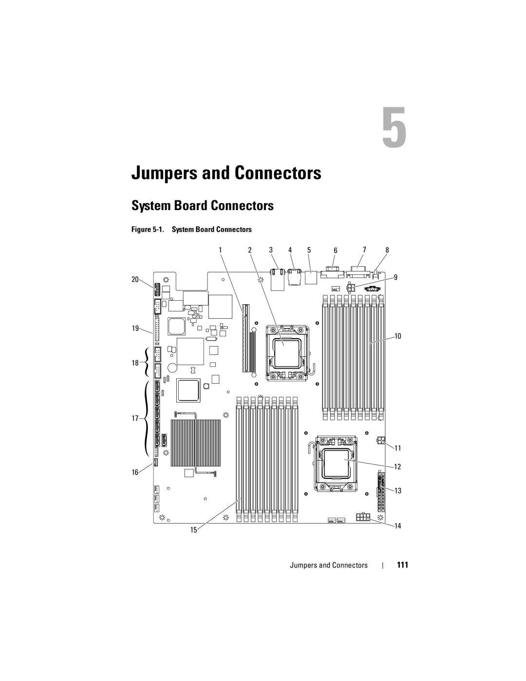 Dell C1100, CS24-TY owner manual System Board Connectors, 111 