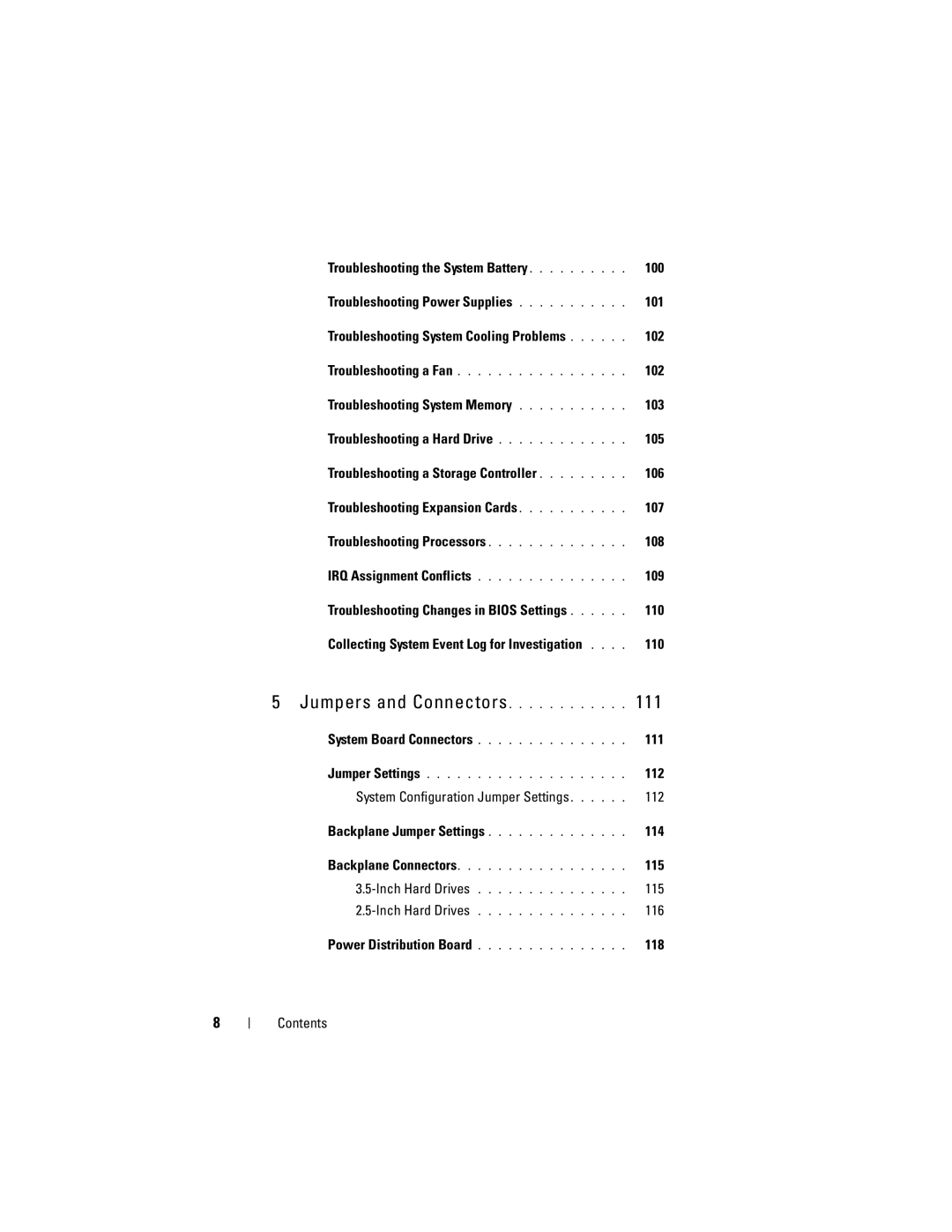 Dell CS24-TY, C1100 owner manual Jumpers and Connectors 