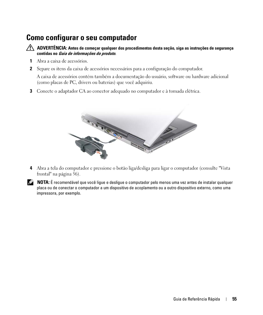 Dell CT975 manual Como configurar o seu computador 