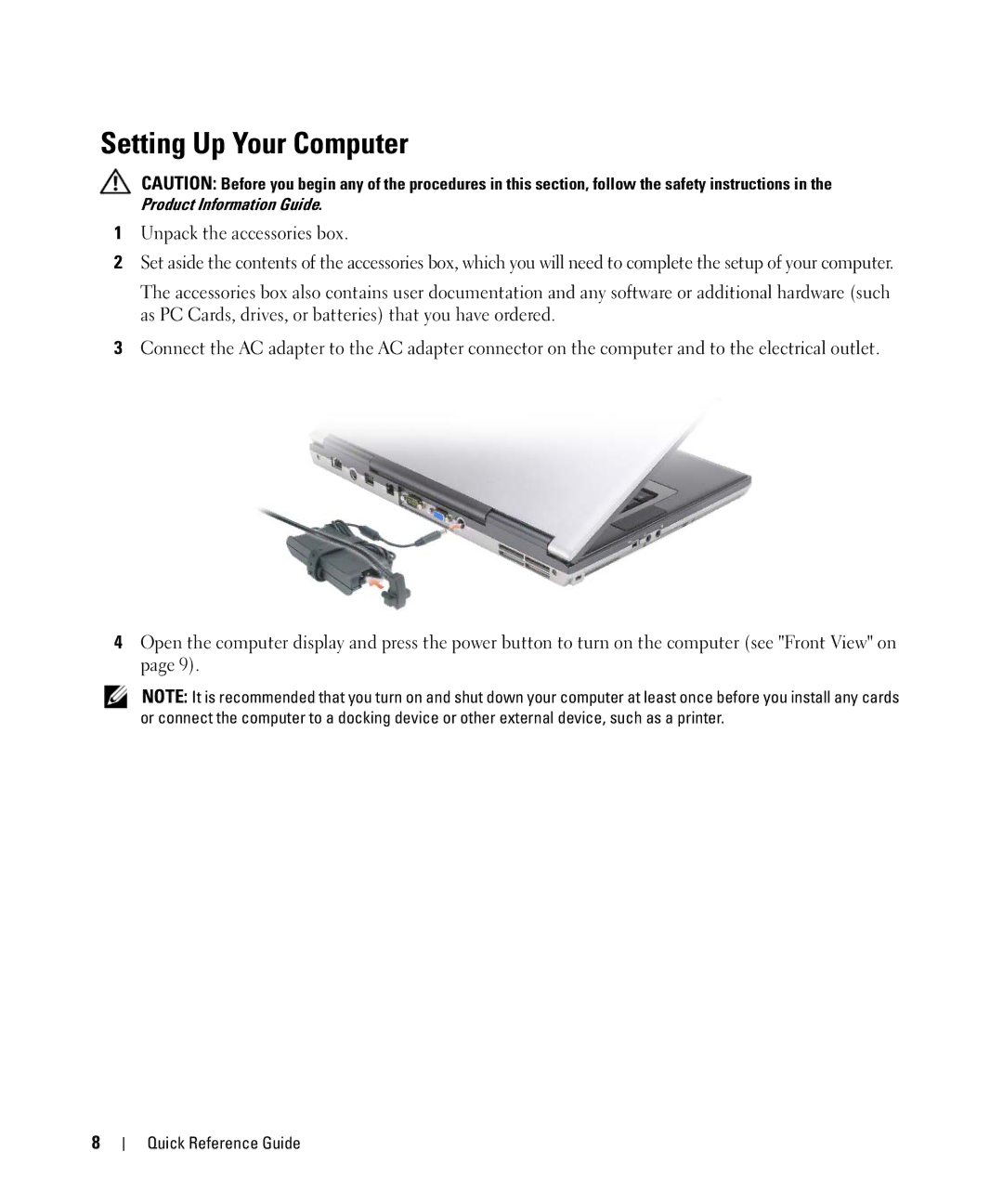 Dell CT975 manual Setting Up Your Computer 