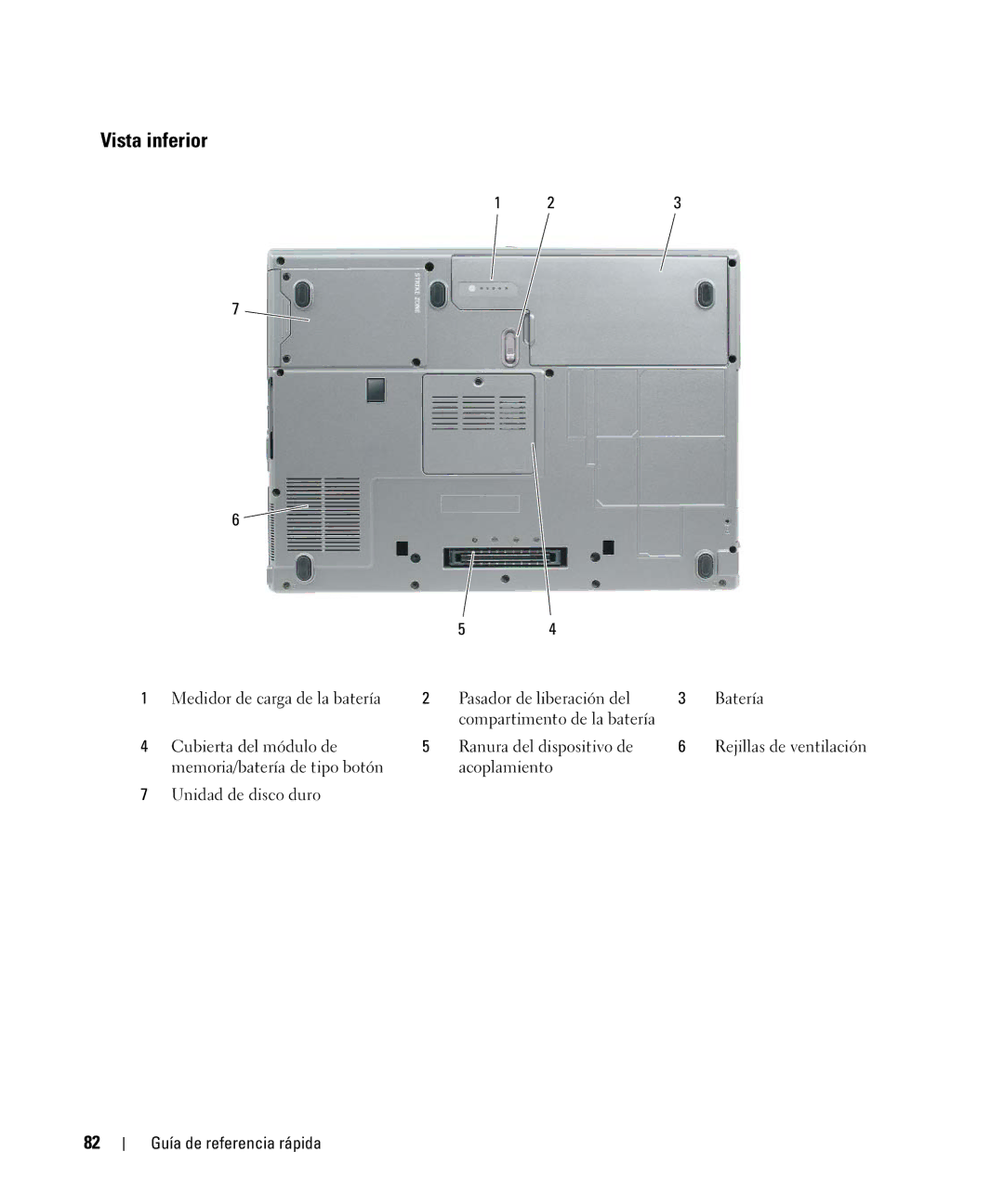 Dell CT975 manual Vista inferior 