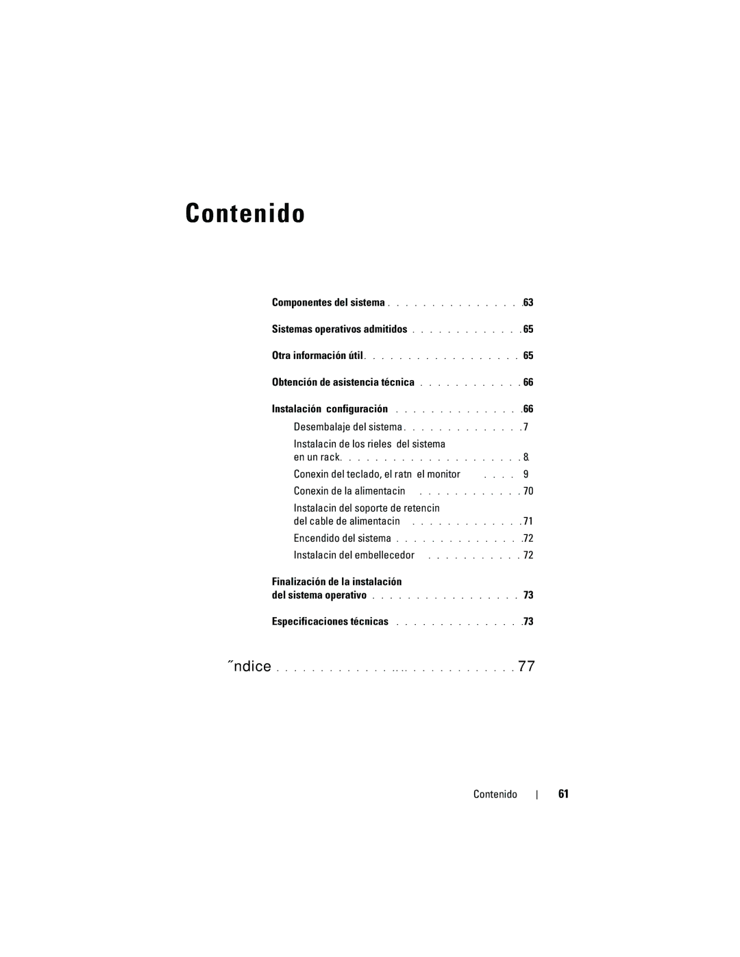 Dell CX193 manual Contenido 