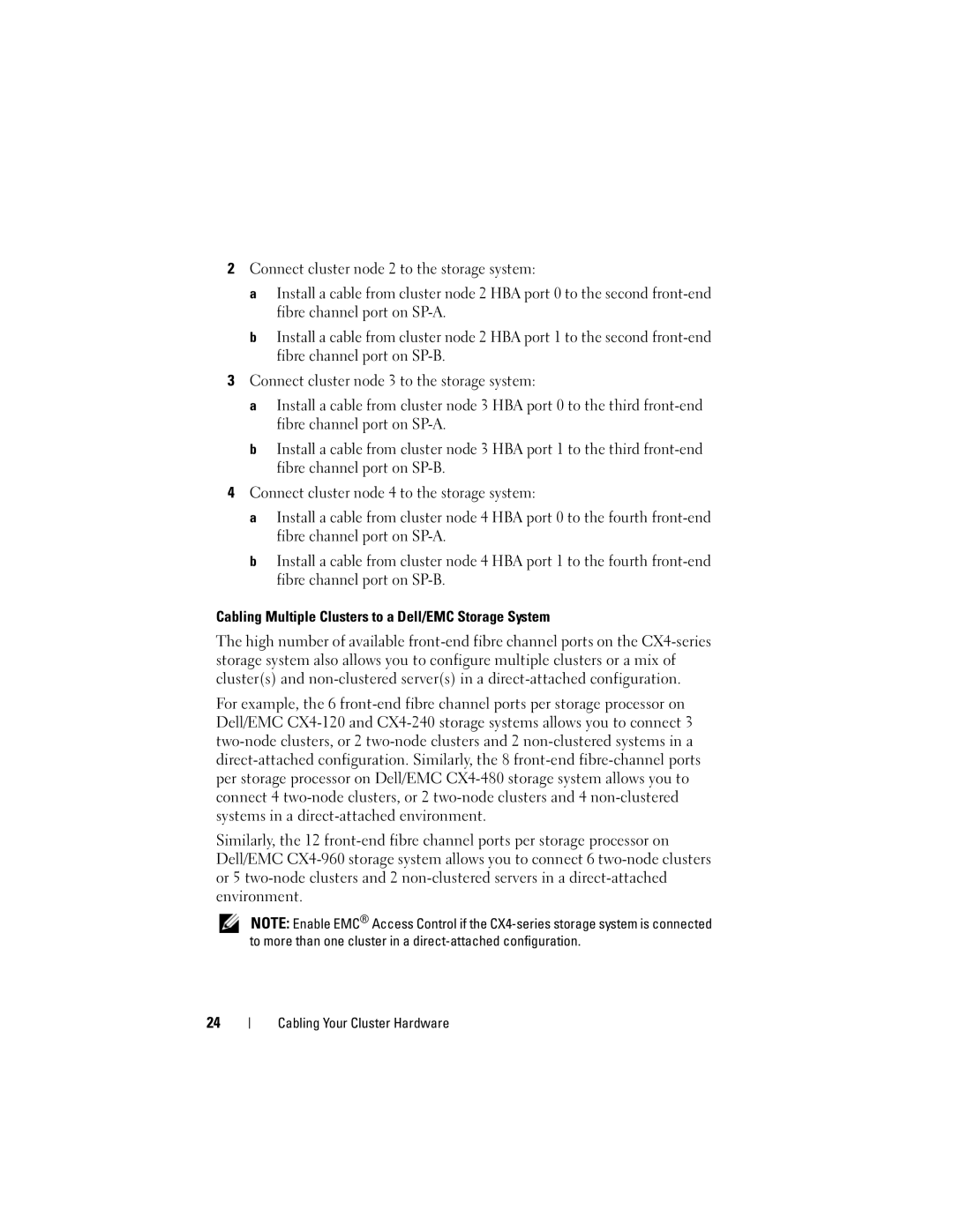 Dell CX4 manual Cabling Your Cluster Hardware 